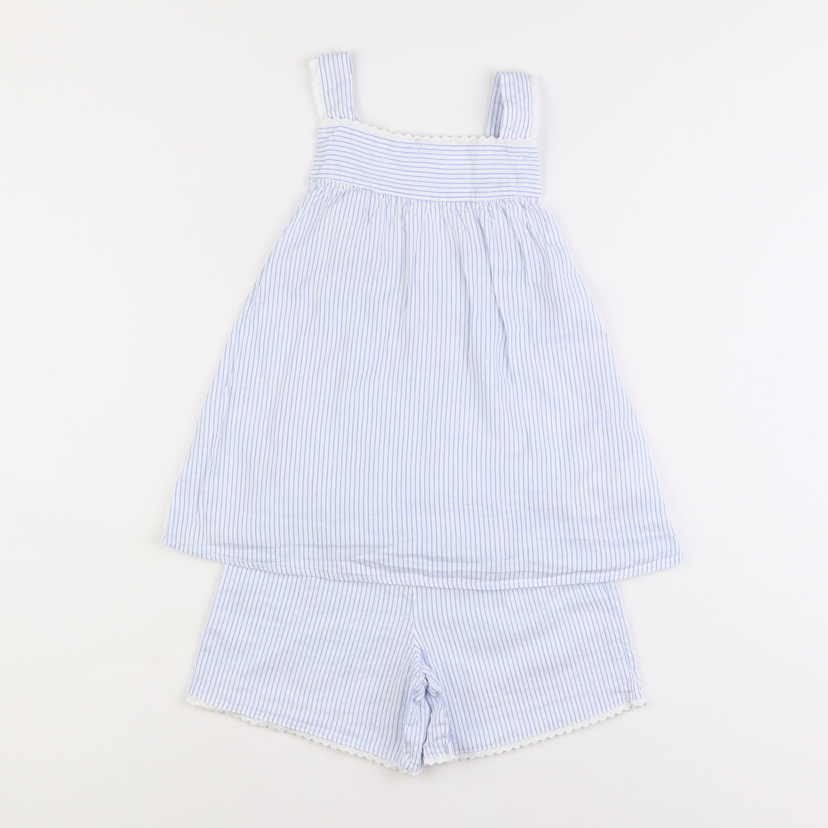 Vertbaudet - pyjama coton bleu - 8 ans