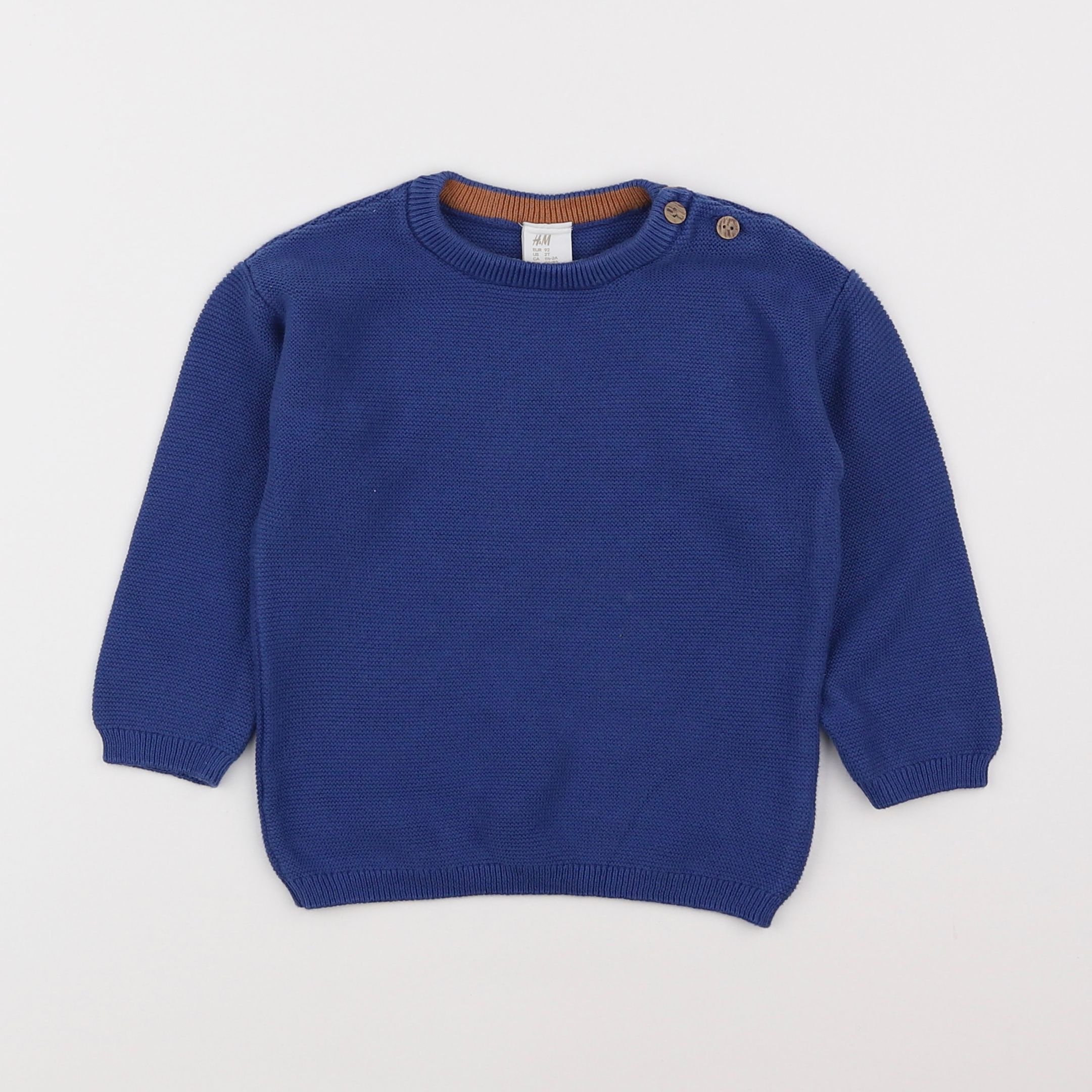 H&M - pull bleu - 18 mois à 2 ans