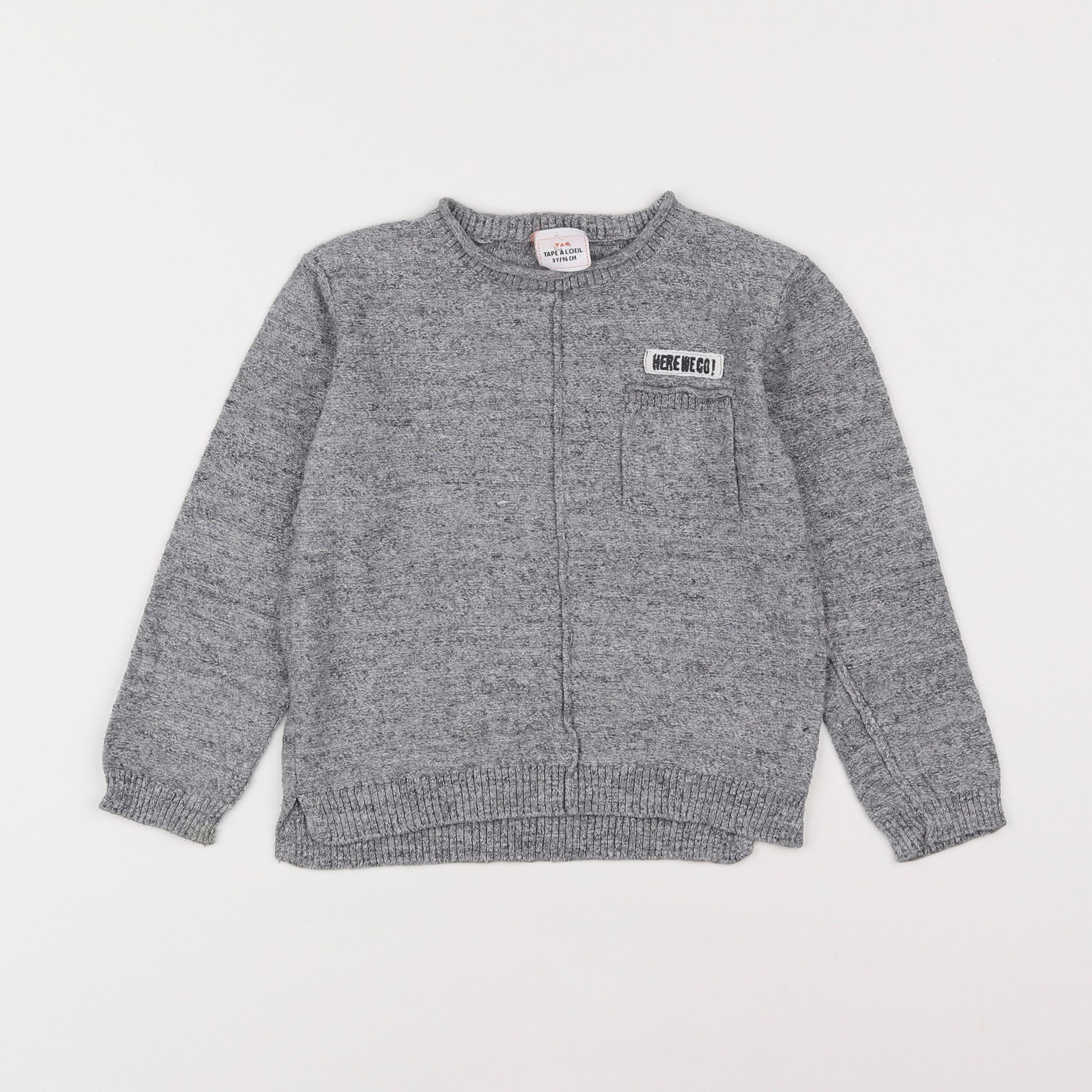 Tape à l'oeil - pull gris - 3 ans