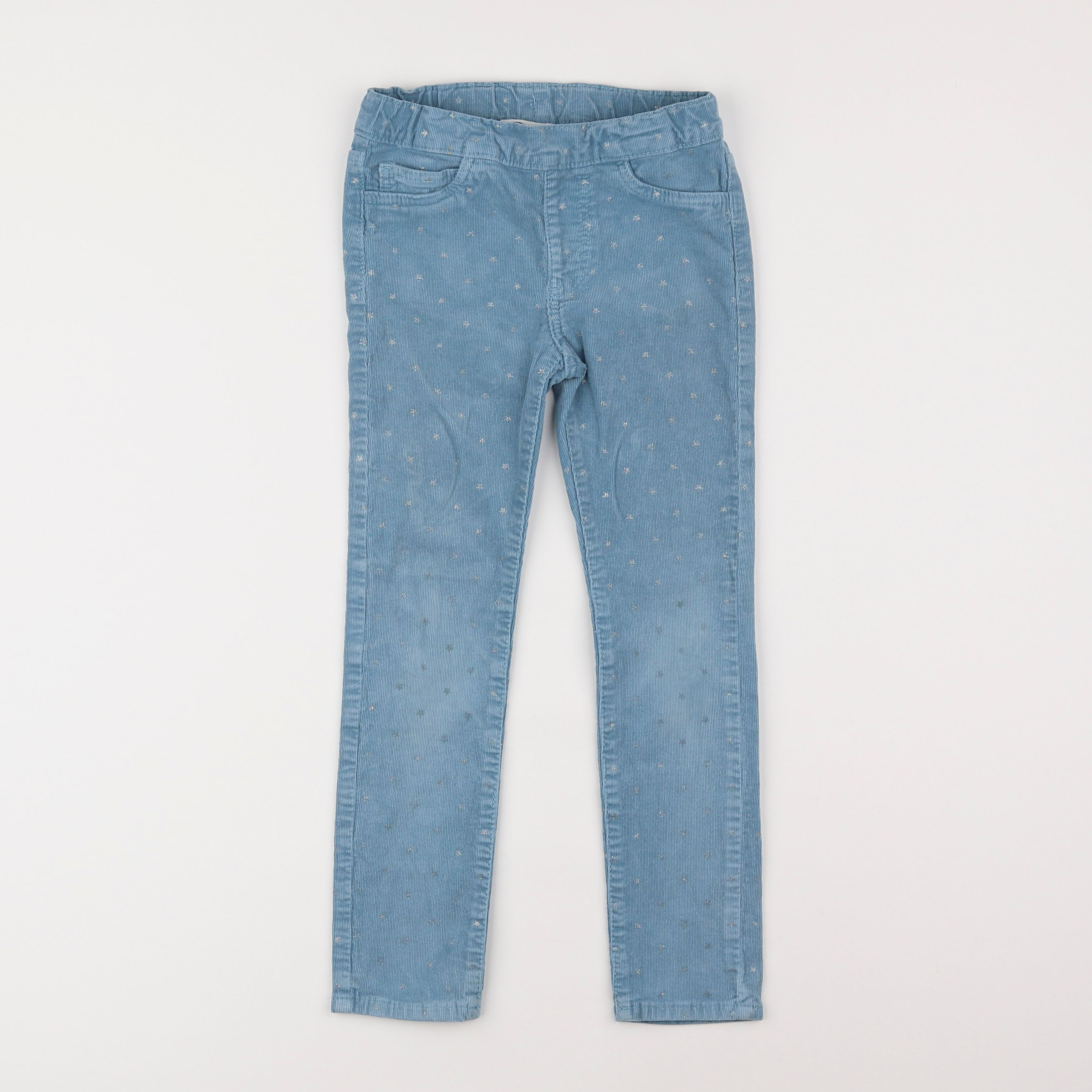 H&M - jegging bleu, argent - 5/6 ans