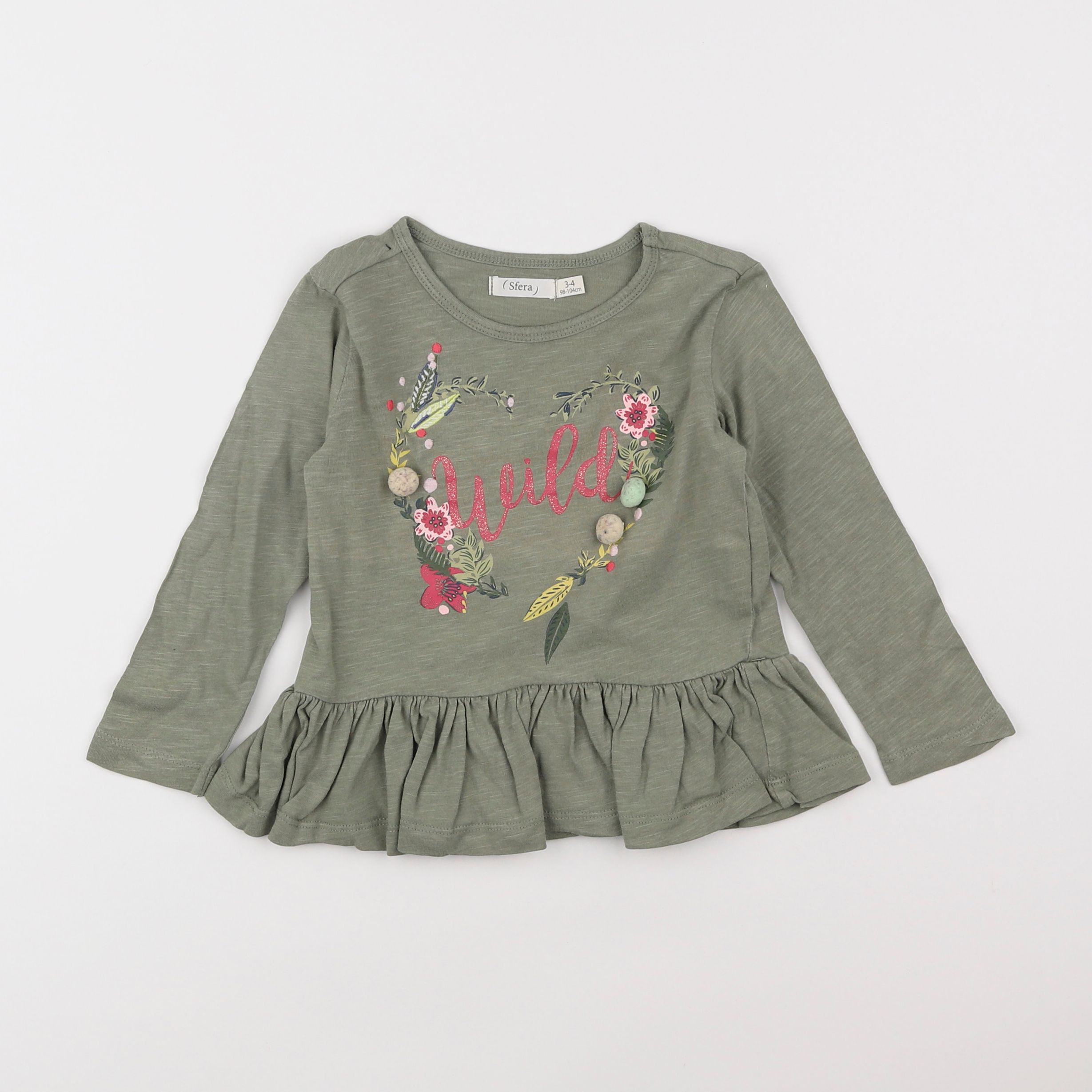 Sfera - tee-shirt vert - 3/4 ans