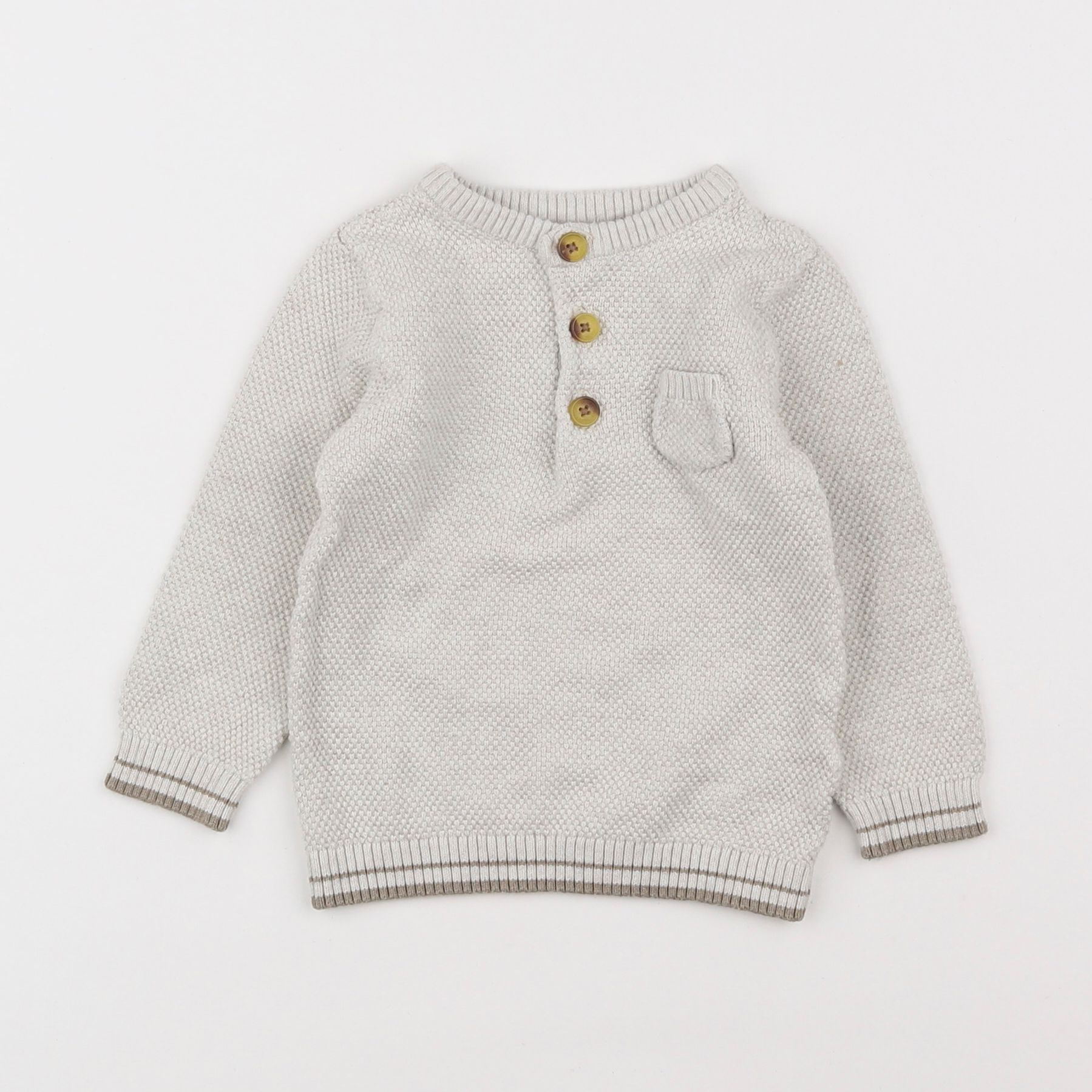 Vertbaudet - pull beige - 2 ans