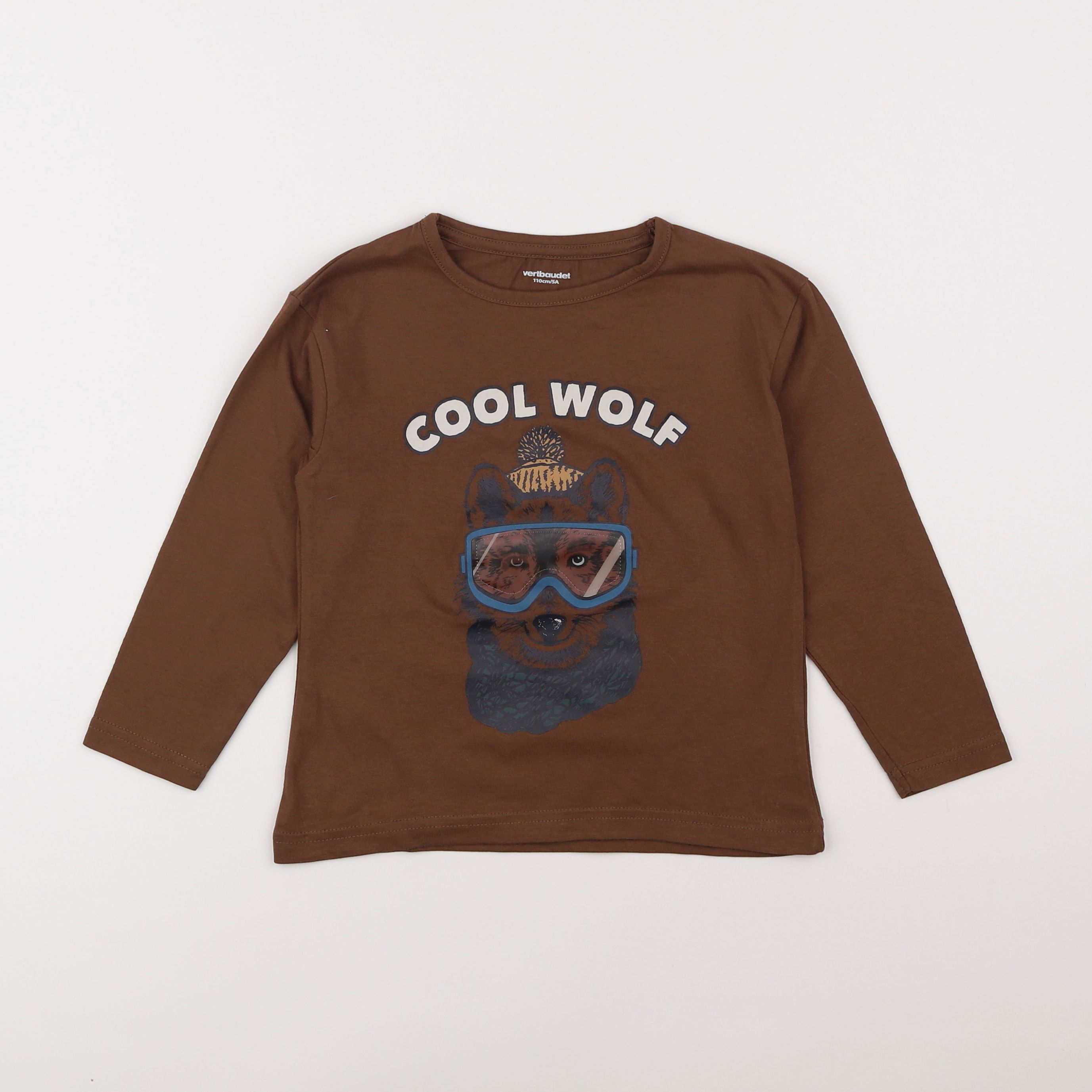 Vertbaudet - tee-shirt marron - 5 ans