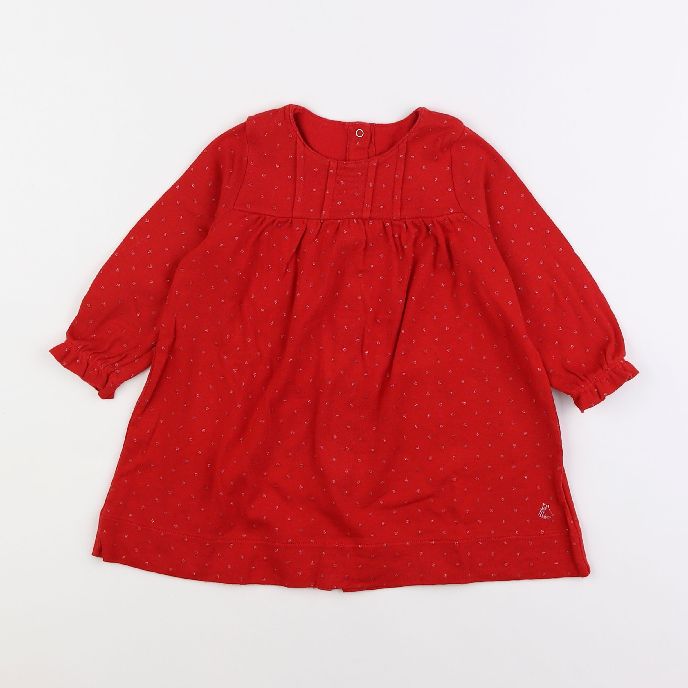 Petit Bateau - robe rouge - 2 ans