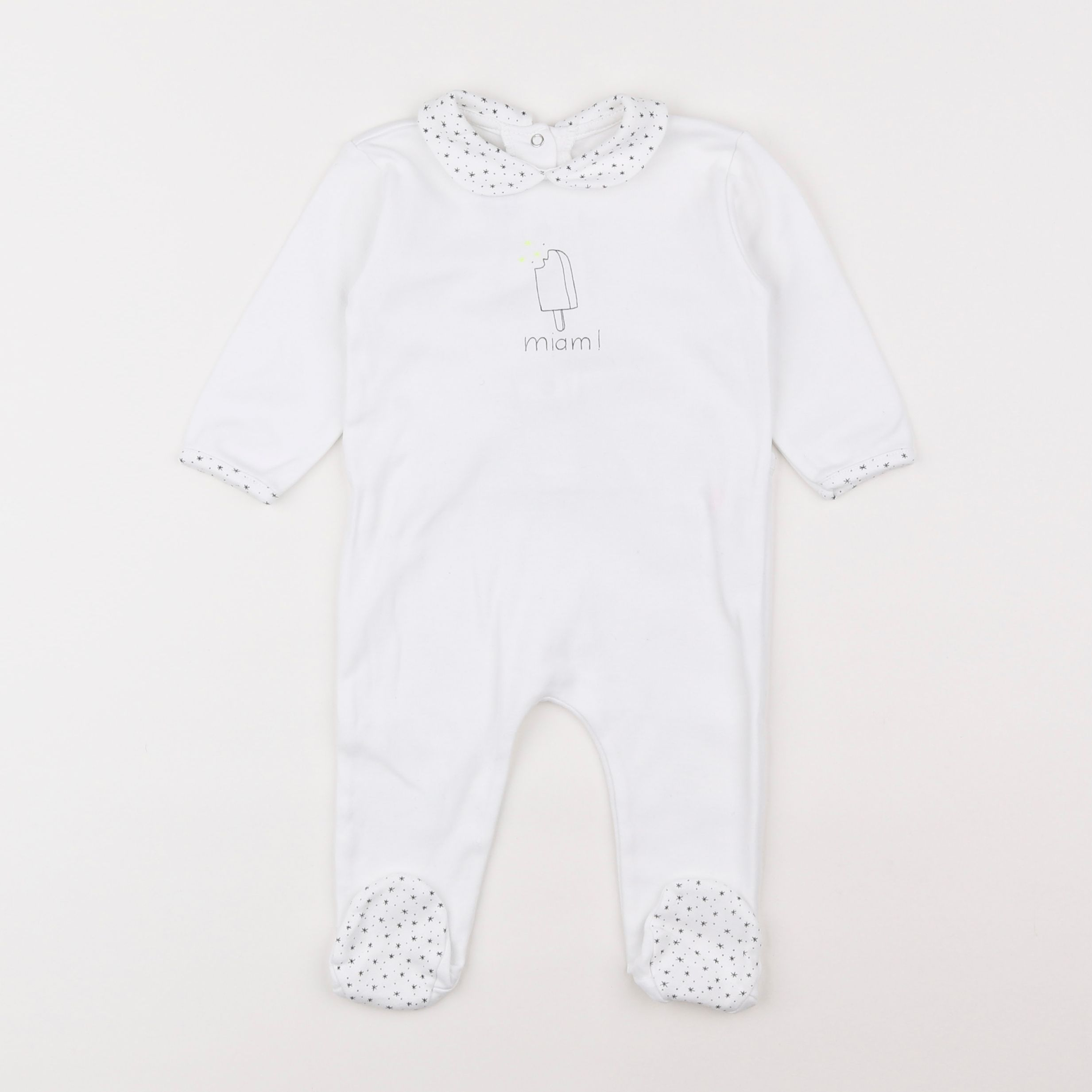 Absorba - pyjama coton blanc - 6 mois