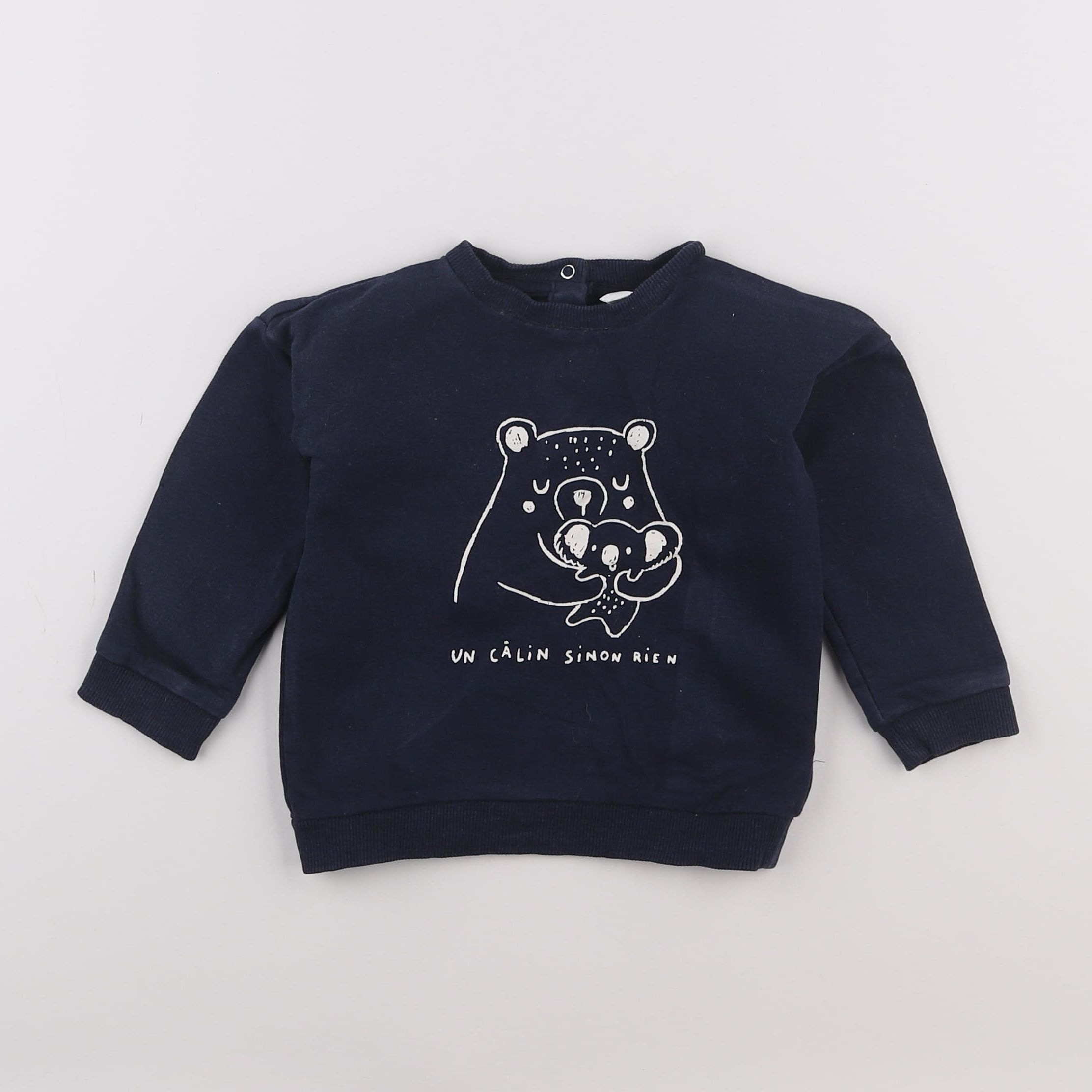 Vertbaudet - sweat bleu - 18 mois