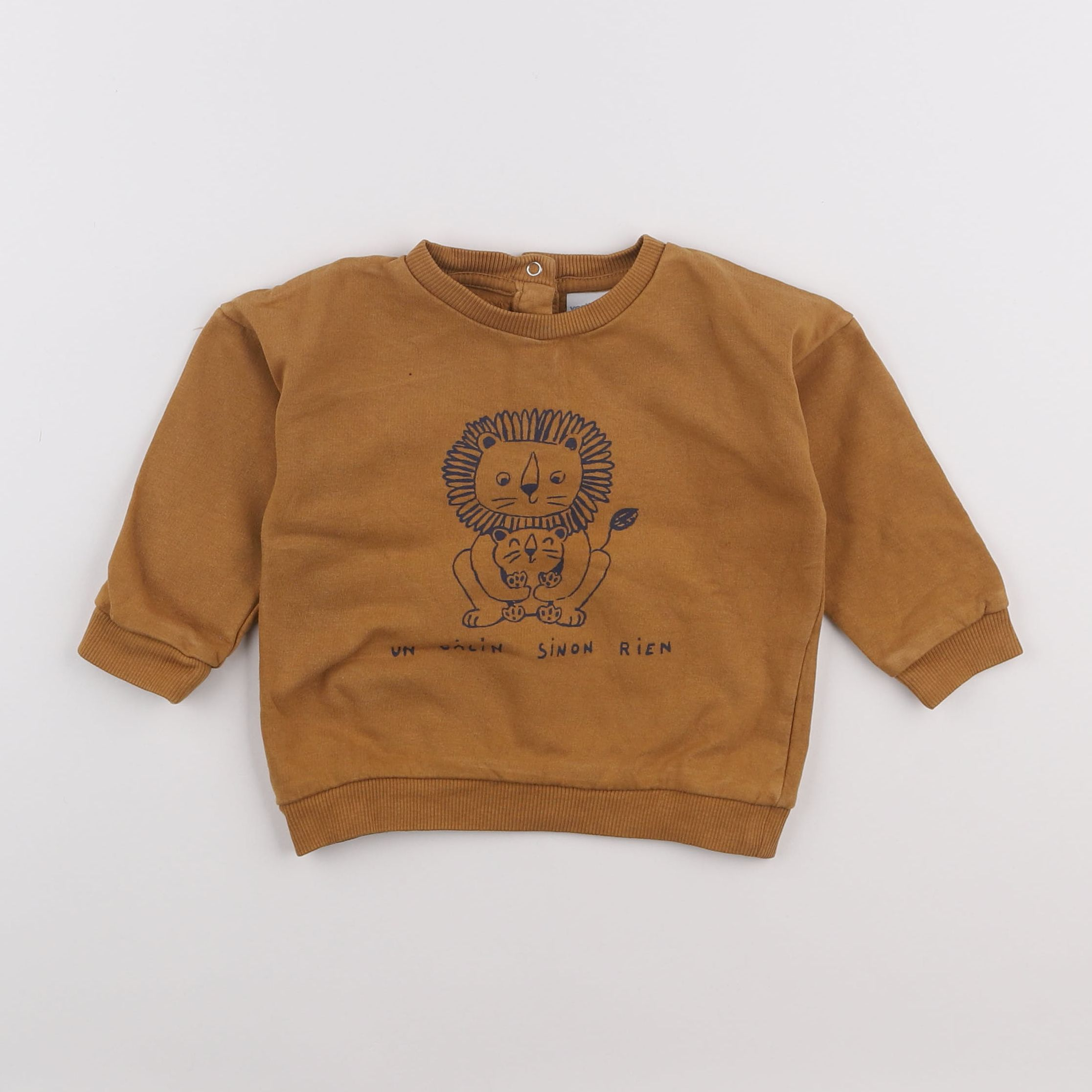 Vertbaudet - sweat marron - 18 mois