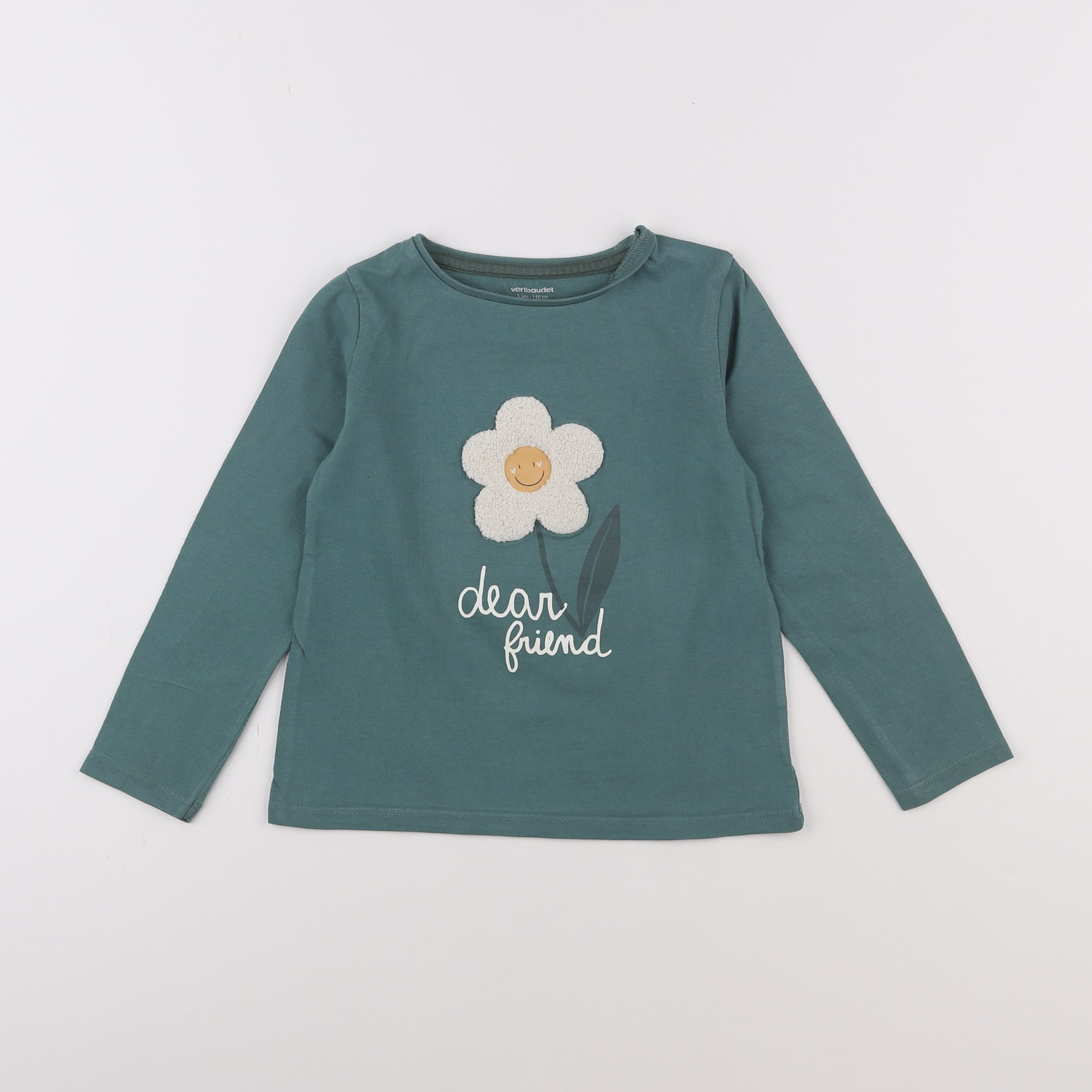 Vertbaudet - tee-shirt vert - 5 ans