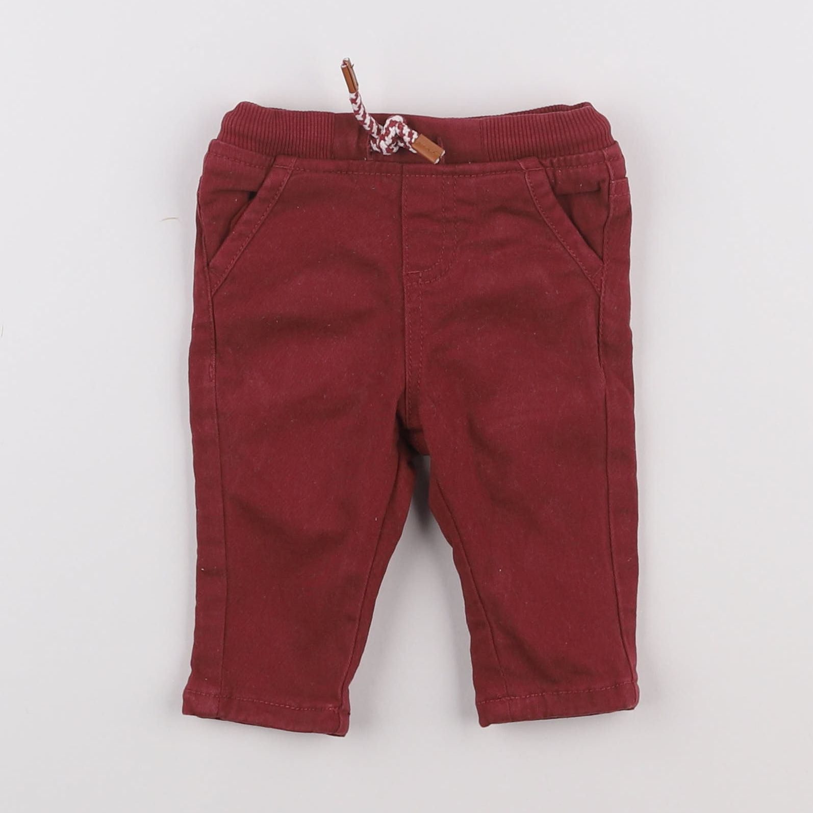 Vertbaudet - pantalon rouge - 3 mois