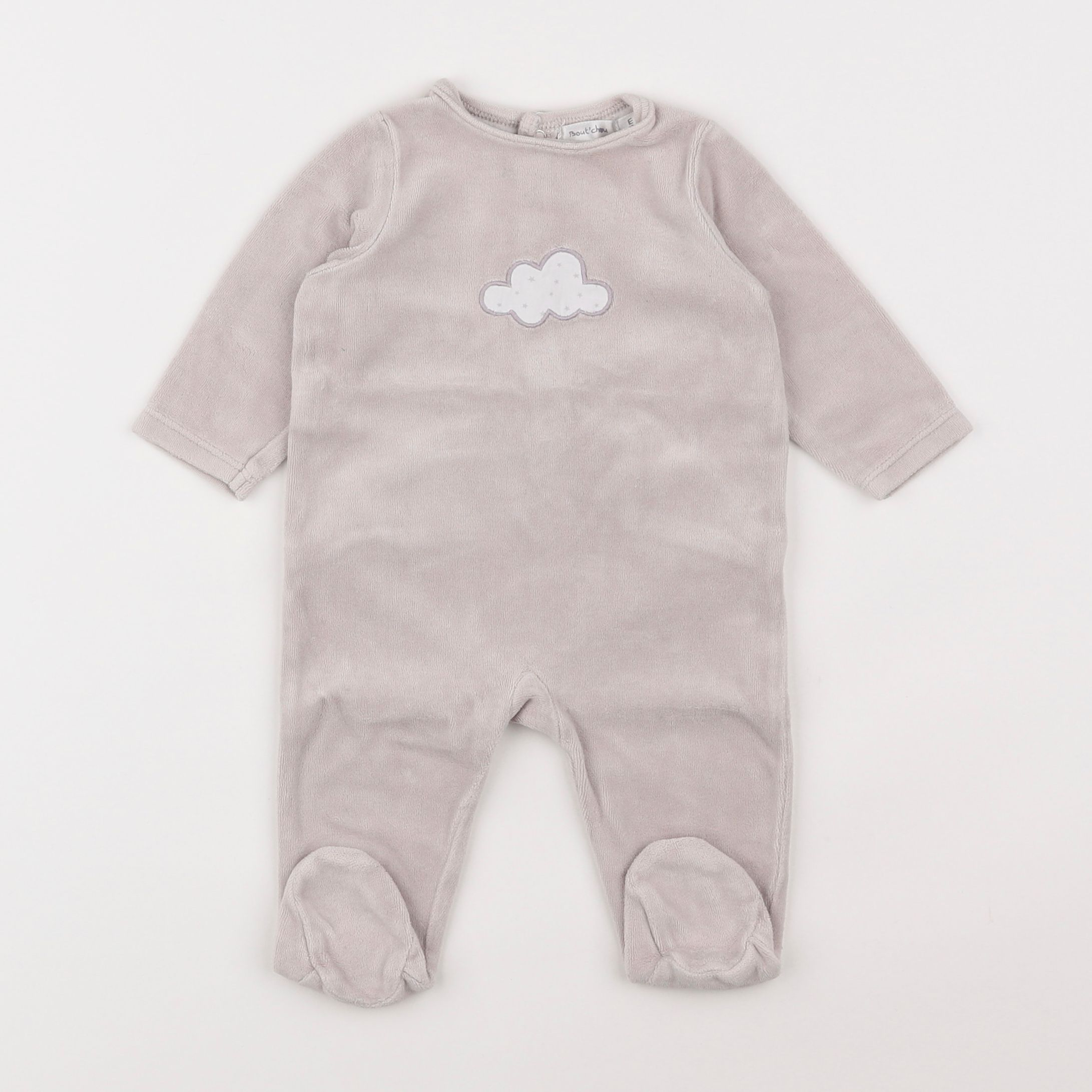 Boutchou - pyjama velours gris - 3 mois