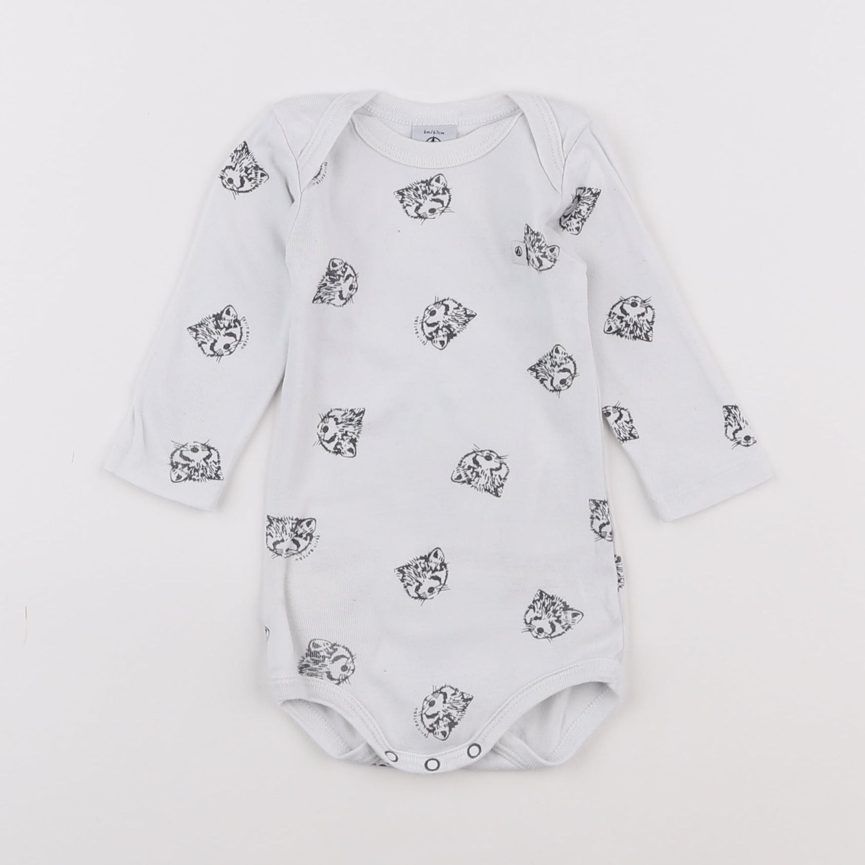 Petit Bateau - body blanc - 6 mois