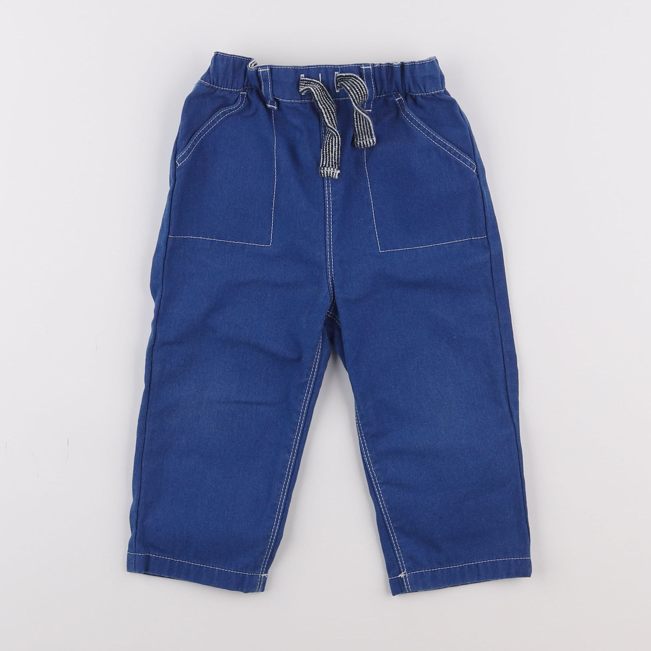 Petit Bateau - pantalon bleu - 2 ans