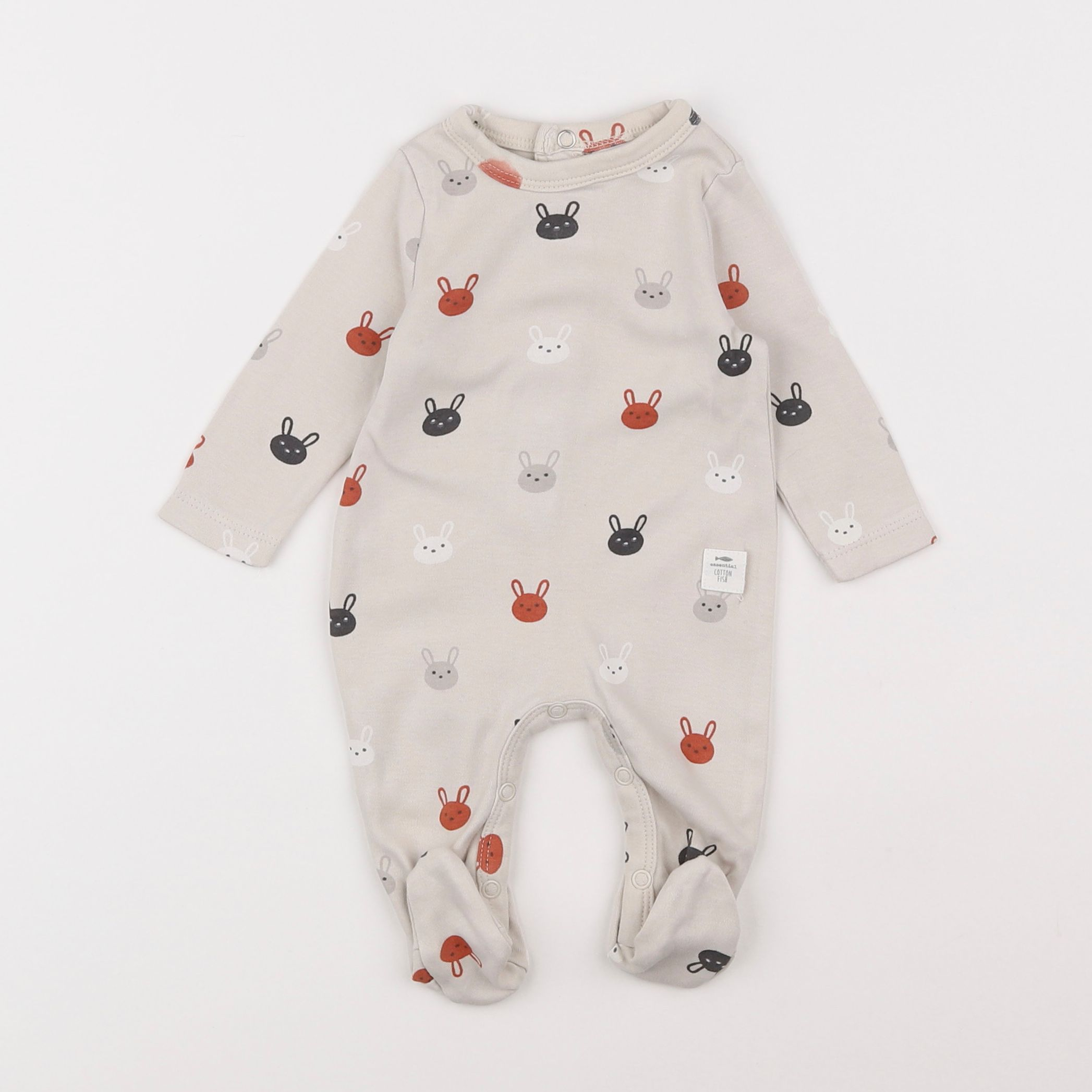 Cotton Fish - pyjama coton beige - 0 mois