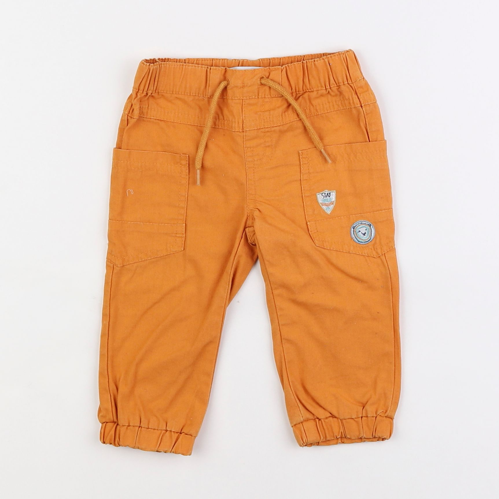 Vertbaudet - pantalon orange - 9 mois