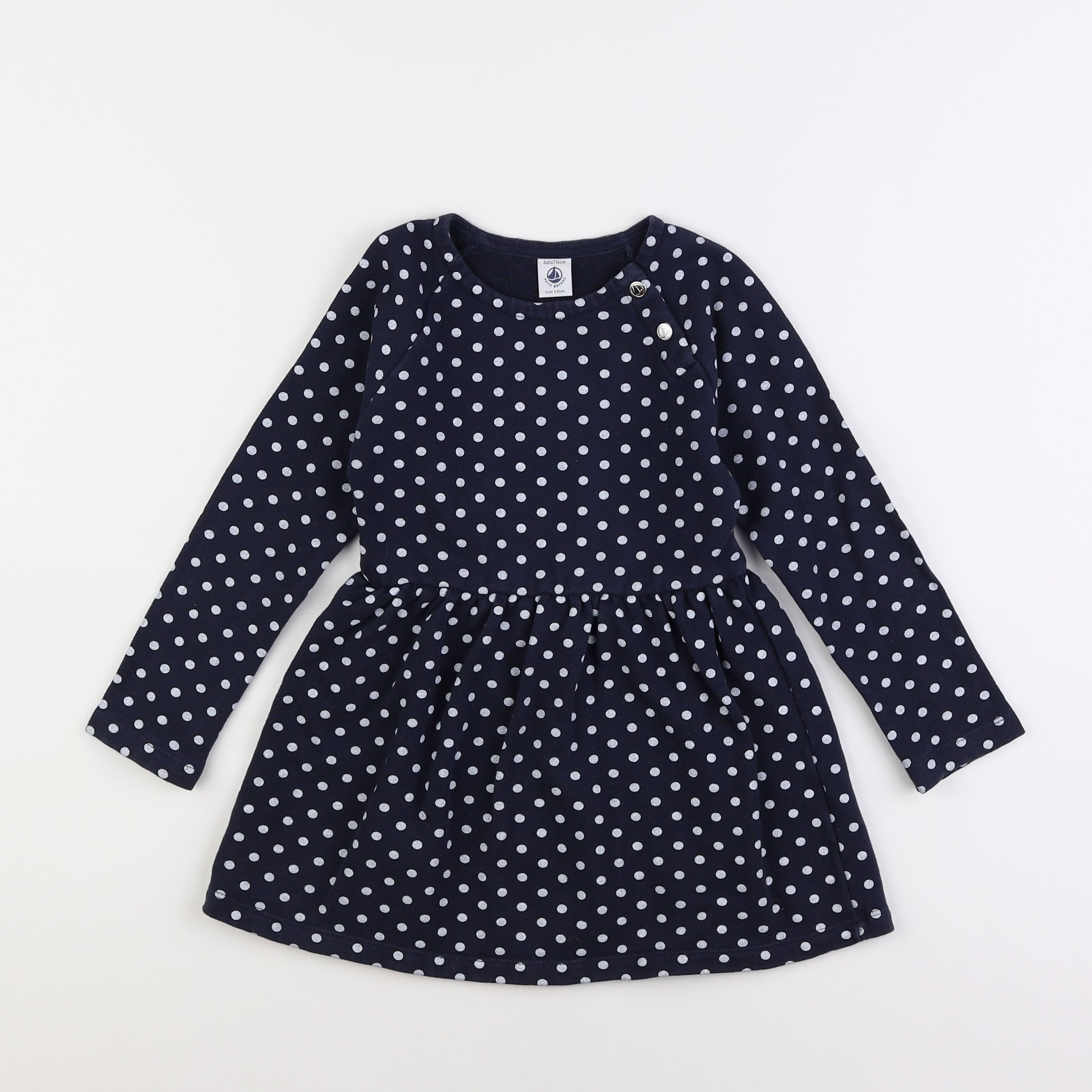 Petit Bateau - robe bleu - 6 ans