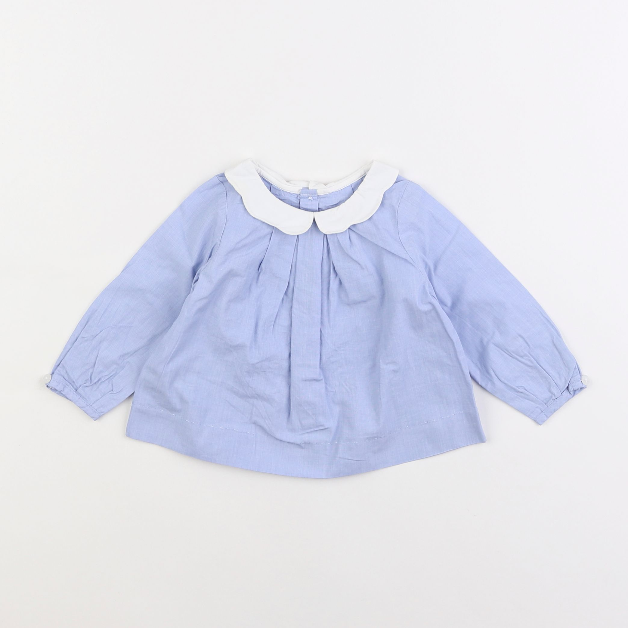 Jacadi - blouse bleu - 6 mois