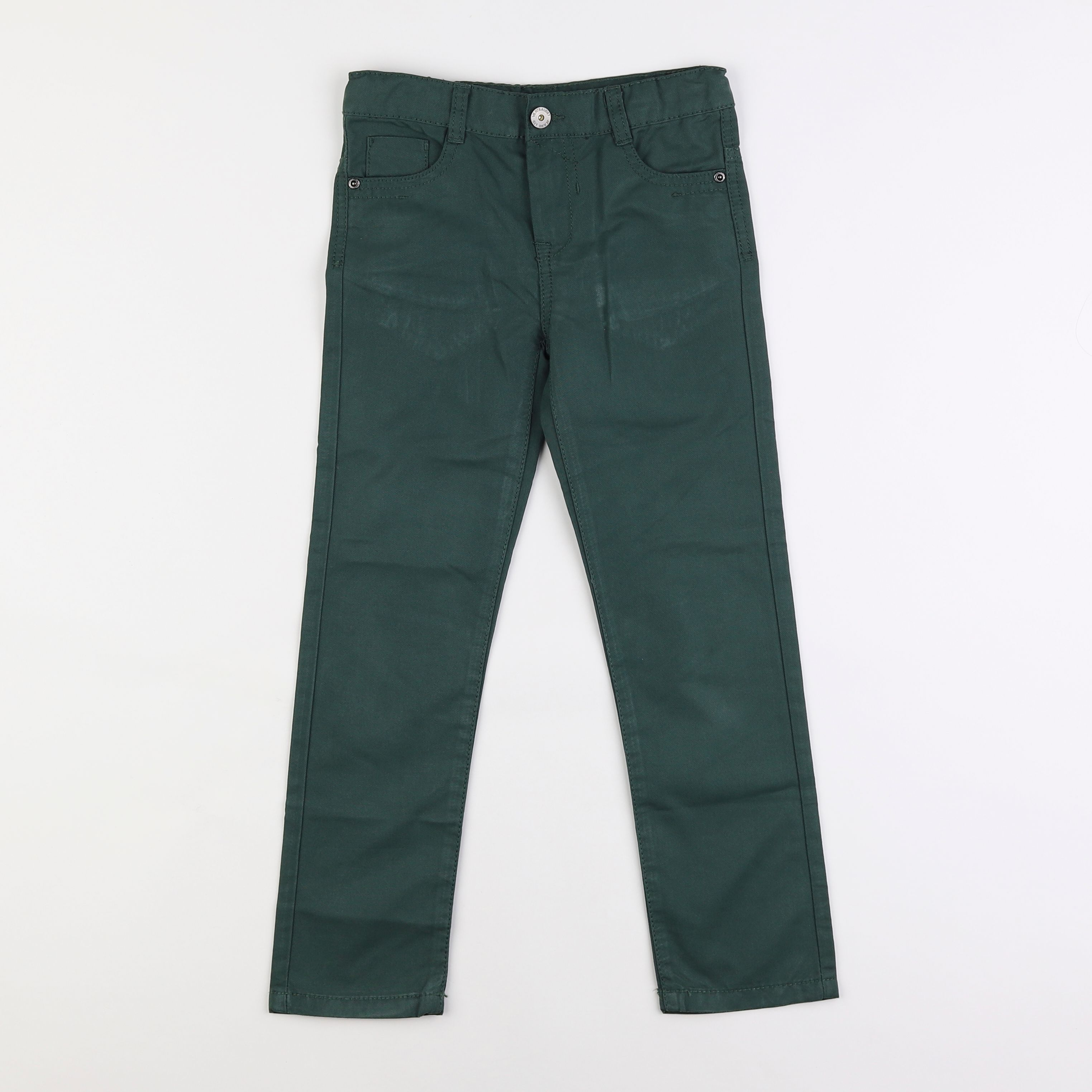 Vertbaudet - pantalon vert - 7 ans