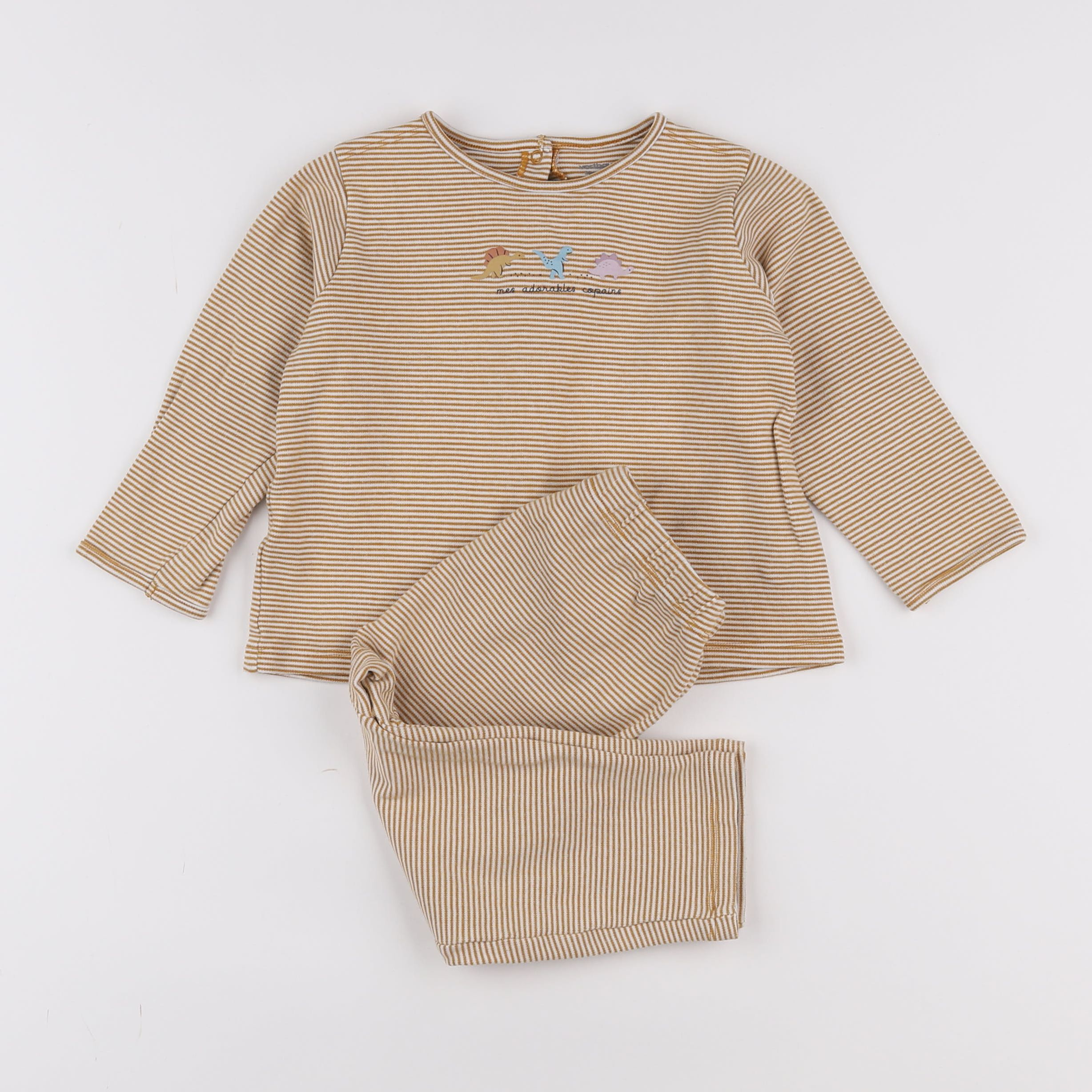 Vertbaudet - pyjama coton marron - 3 ans