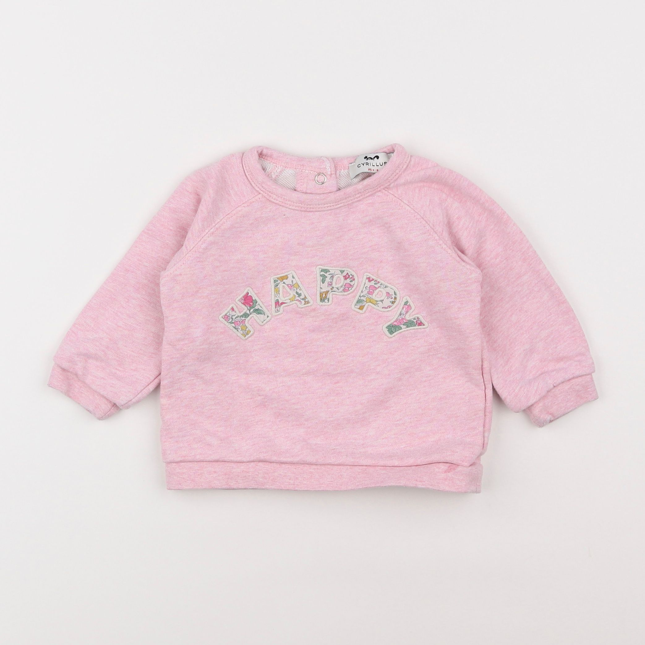 Cyrillus - sweat rose - 9 mois