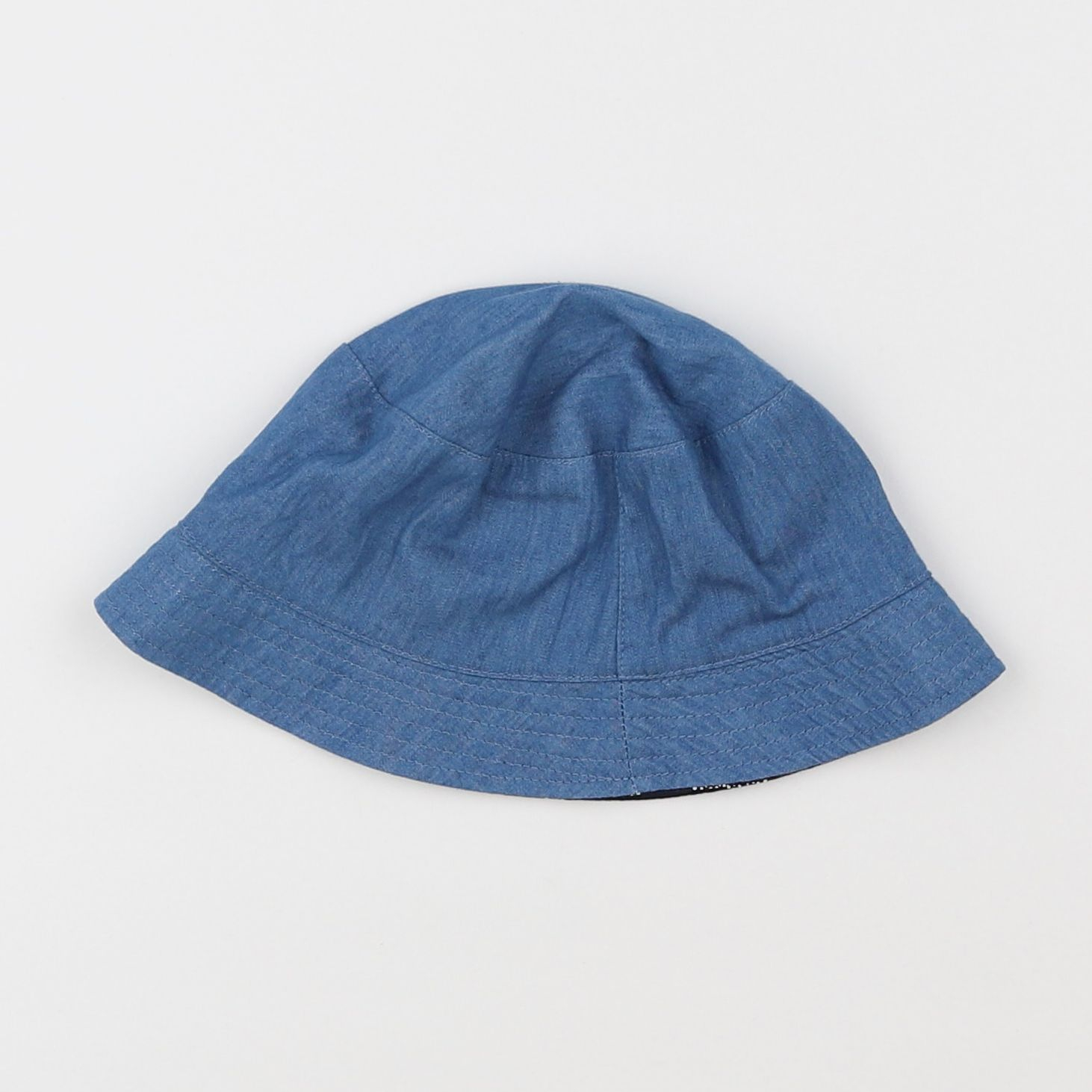 Vertbaudet - chapeau réversible bleu - 4/6 ans