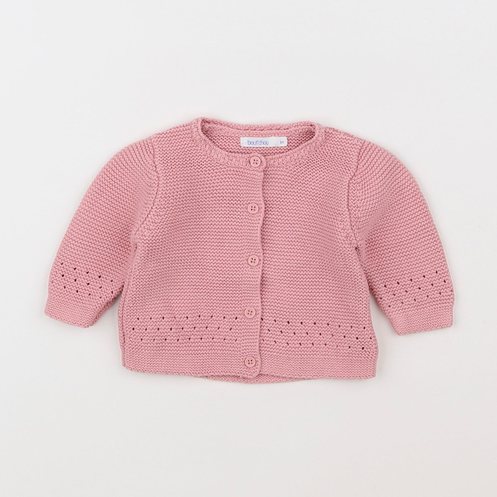 Boutchou - gilet rose - 1 mois