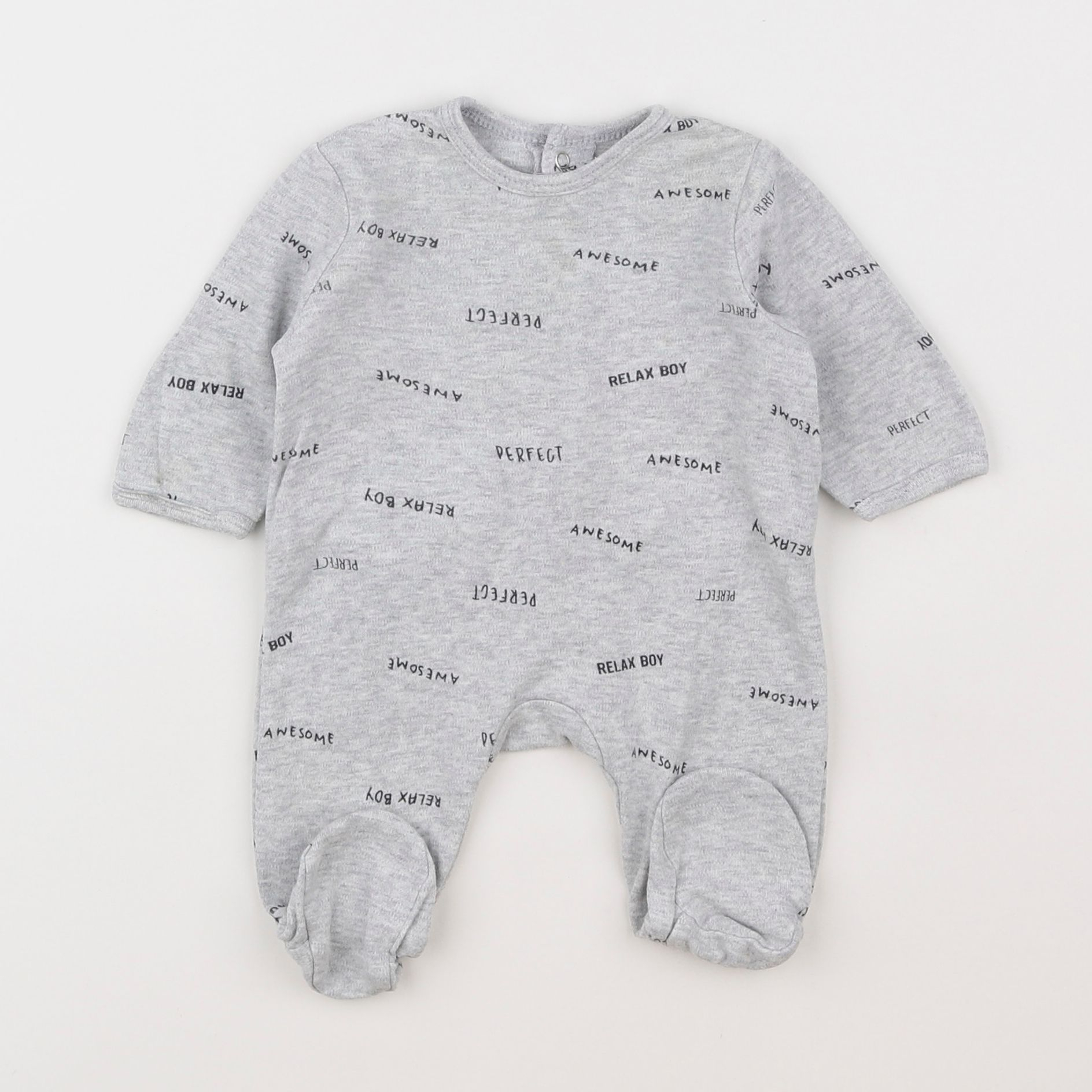 La Redoute - pyjama coton gris - 1 mois