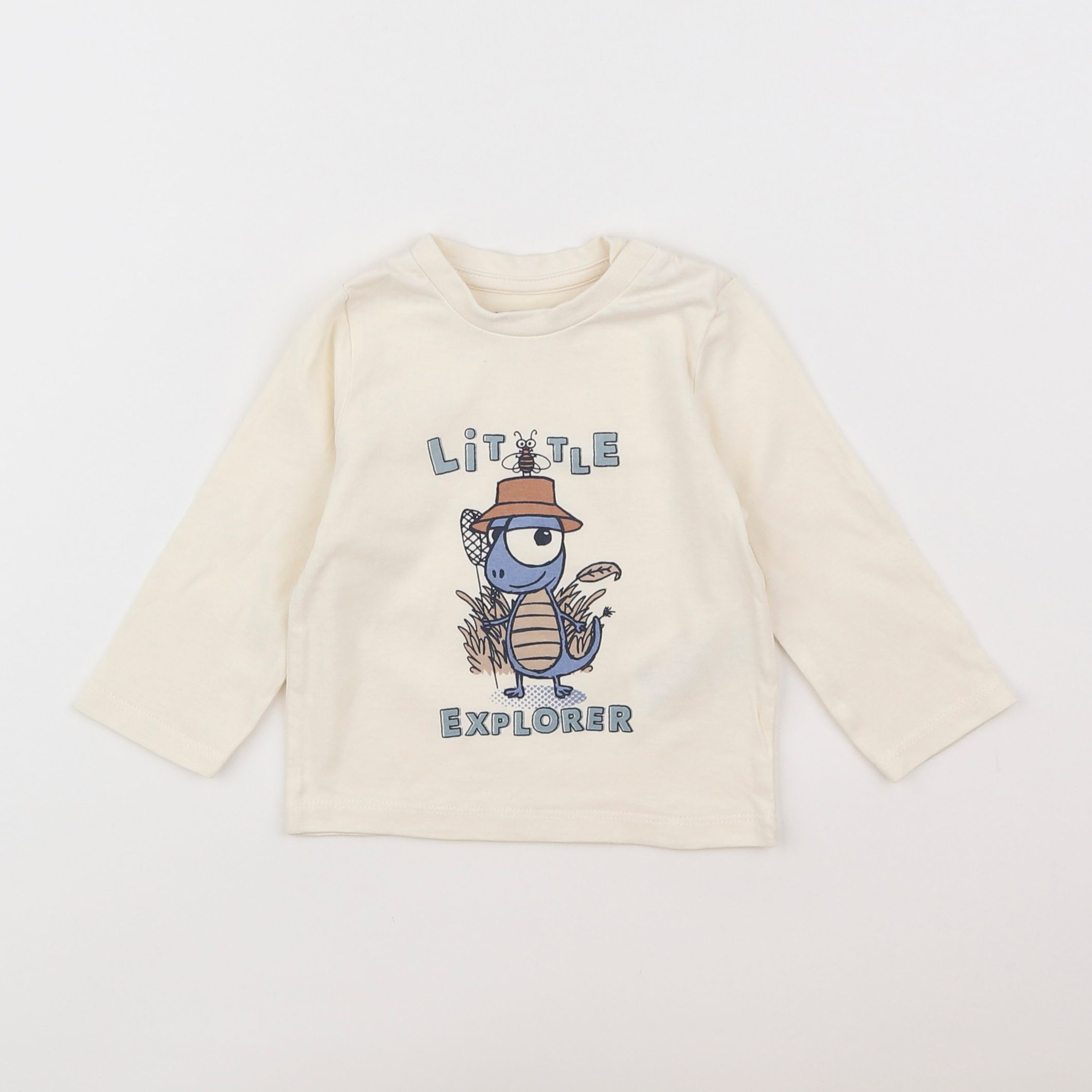 Vertbaudet - tee-shirt beige - 6 mois