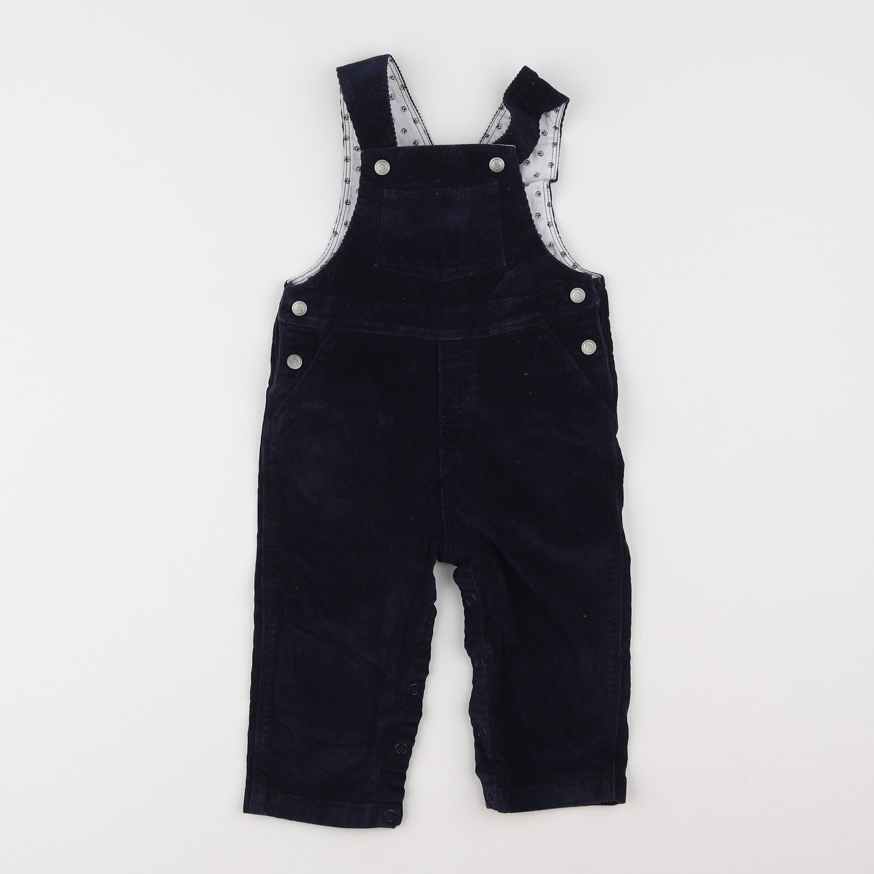 Petit Bateau - salopette bleu - 12 mois