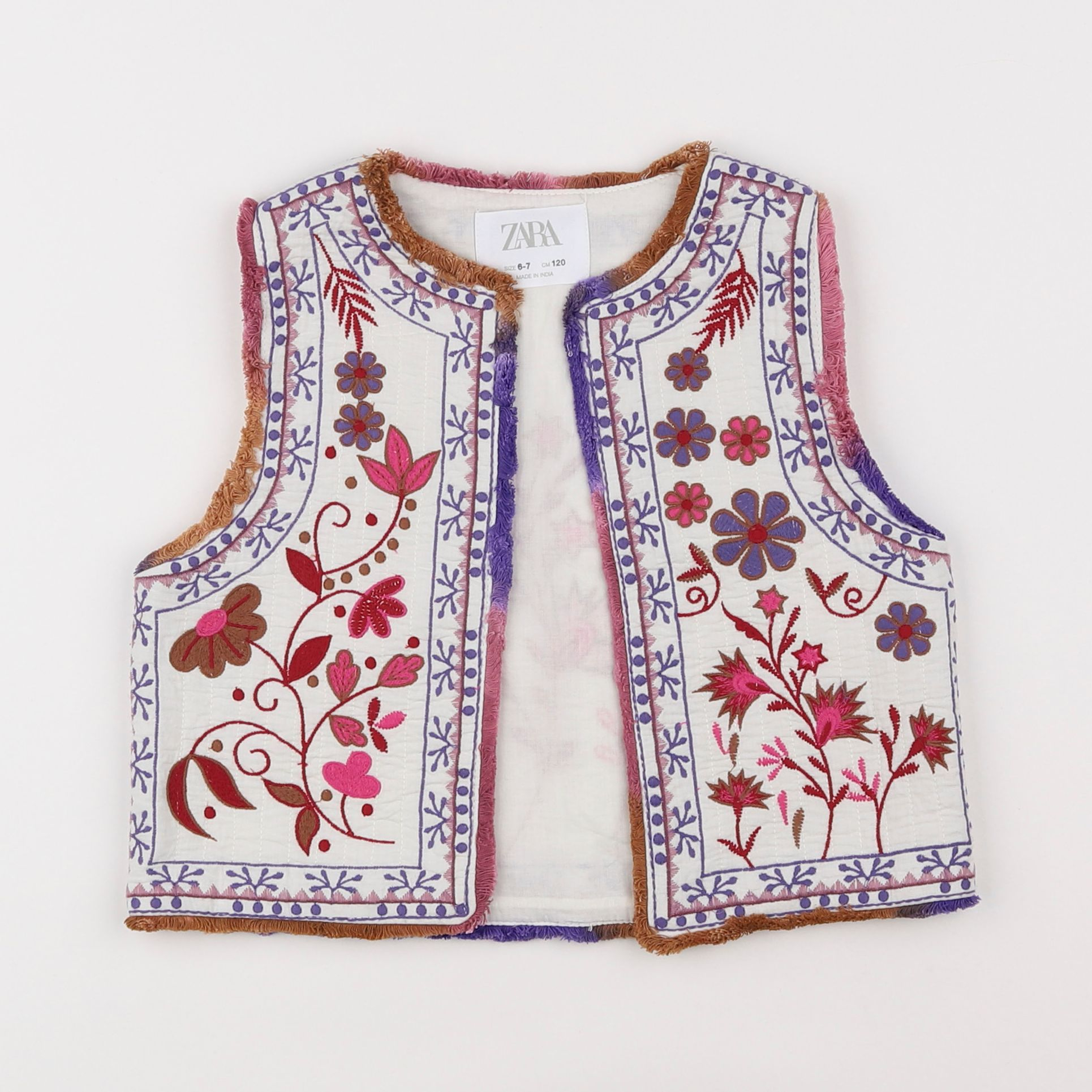 Zara - gilet multicolore - 6/7 ans