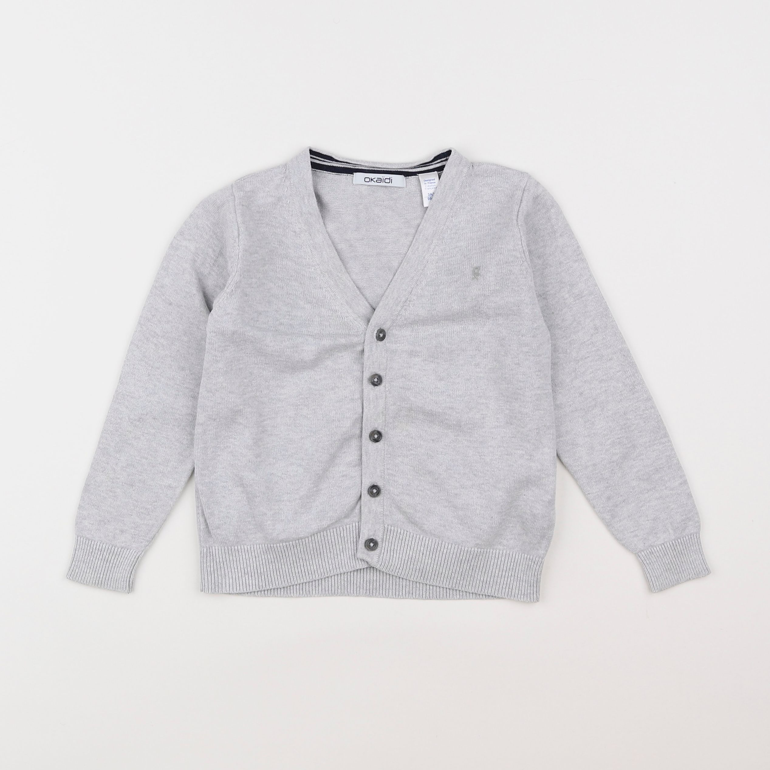 Okaidi - gilet gris - 3 ans