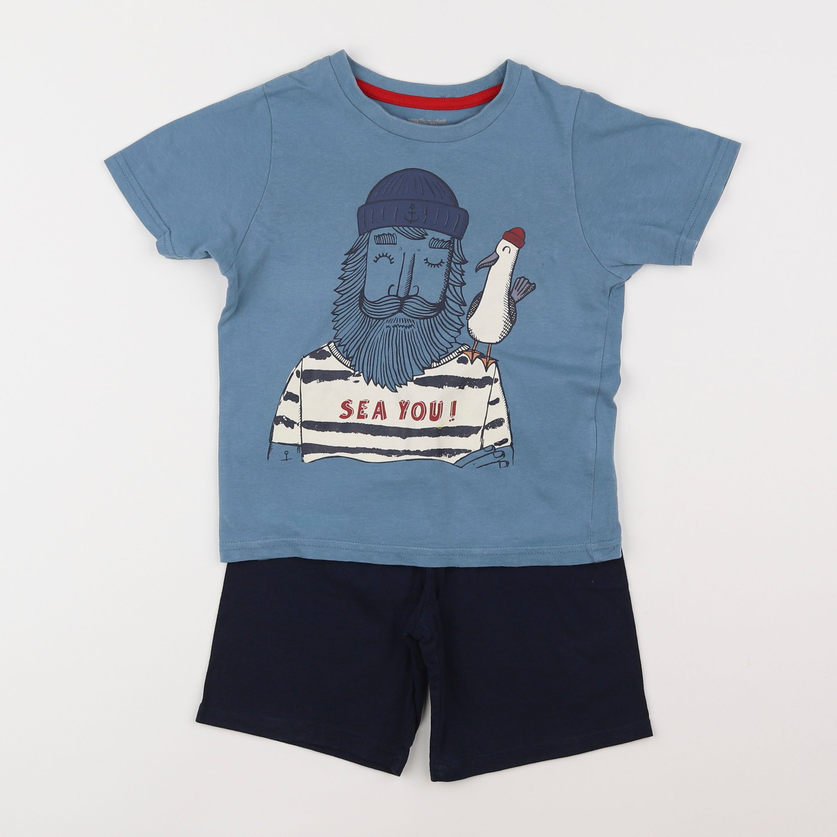 Vertbaudet - pyjama coton bleu - 5 ans