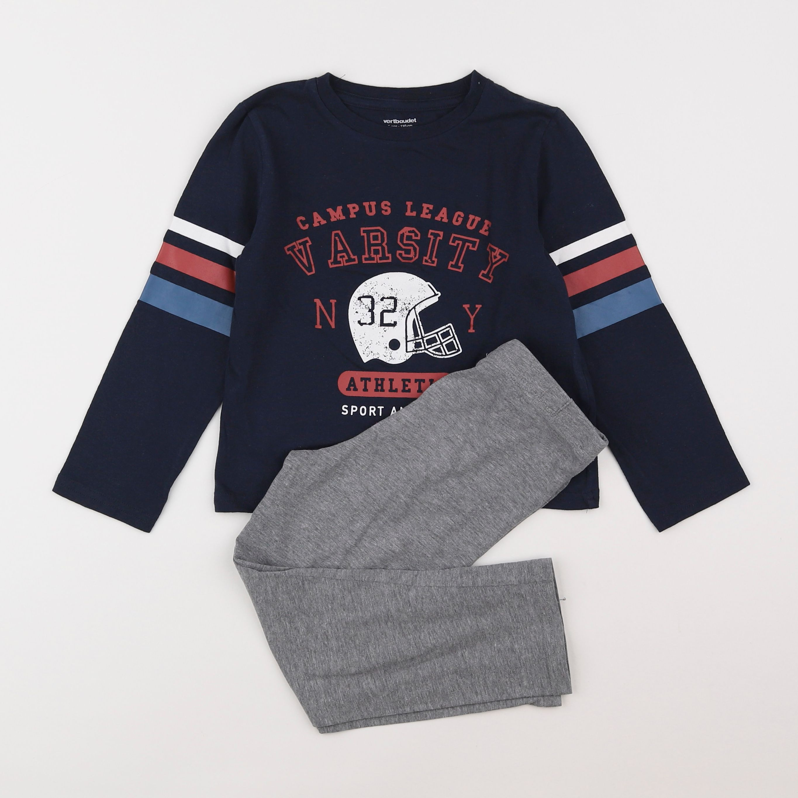 Vertbaudet - pyjama coton bleu - 5 ans