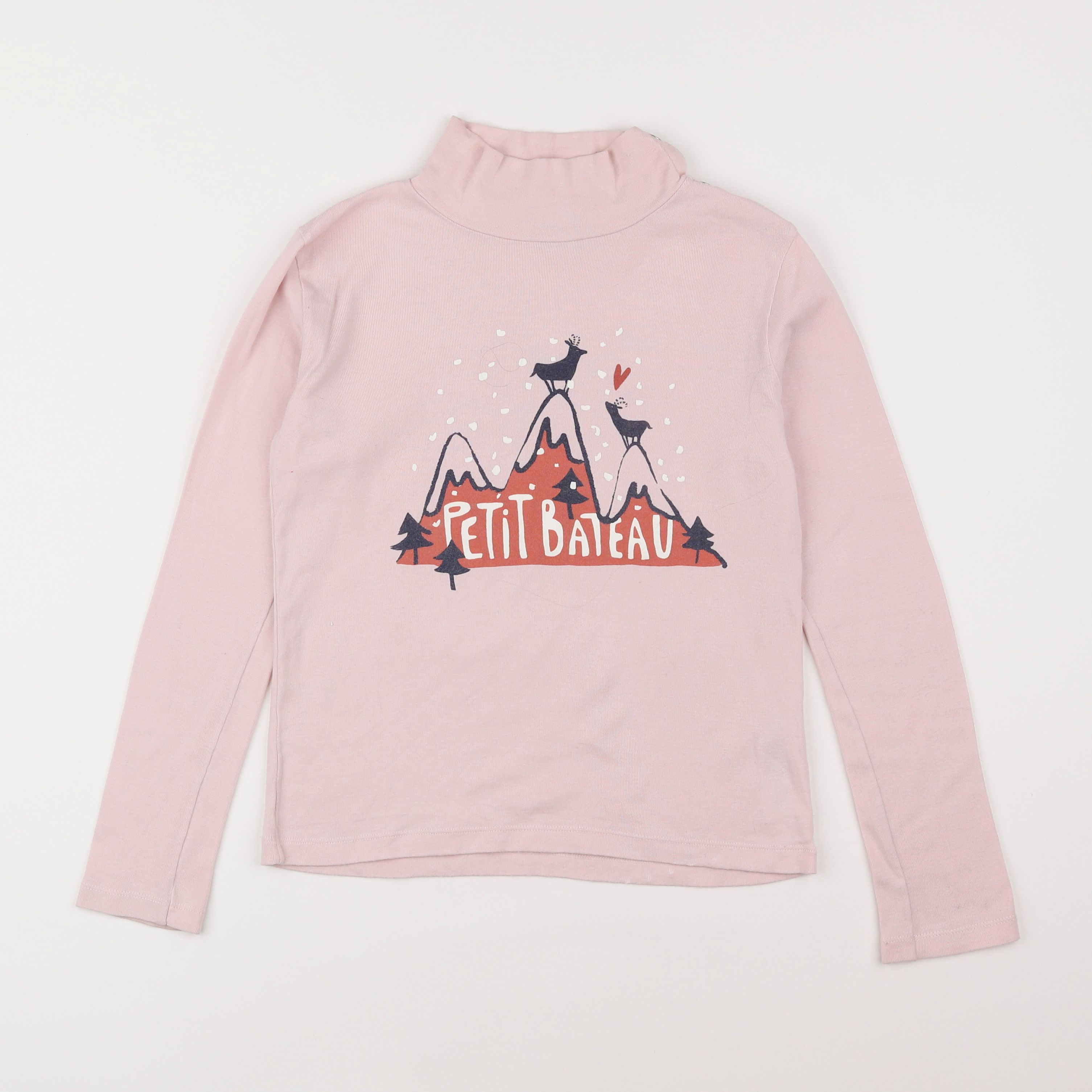 Petit Bateau - tee-shirt rose - 10 ans