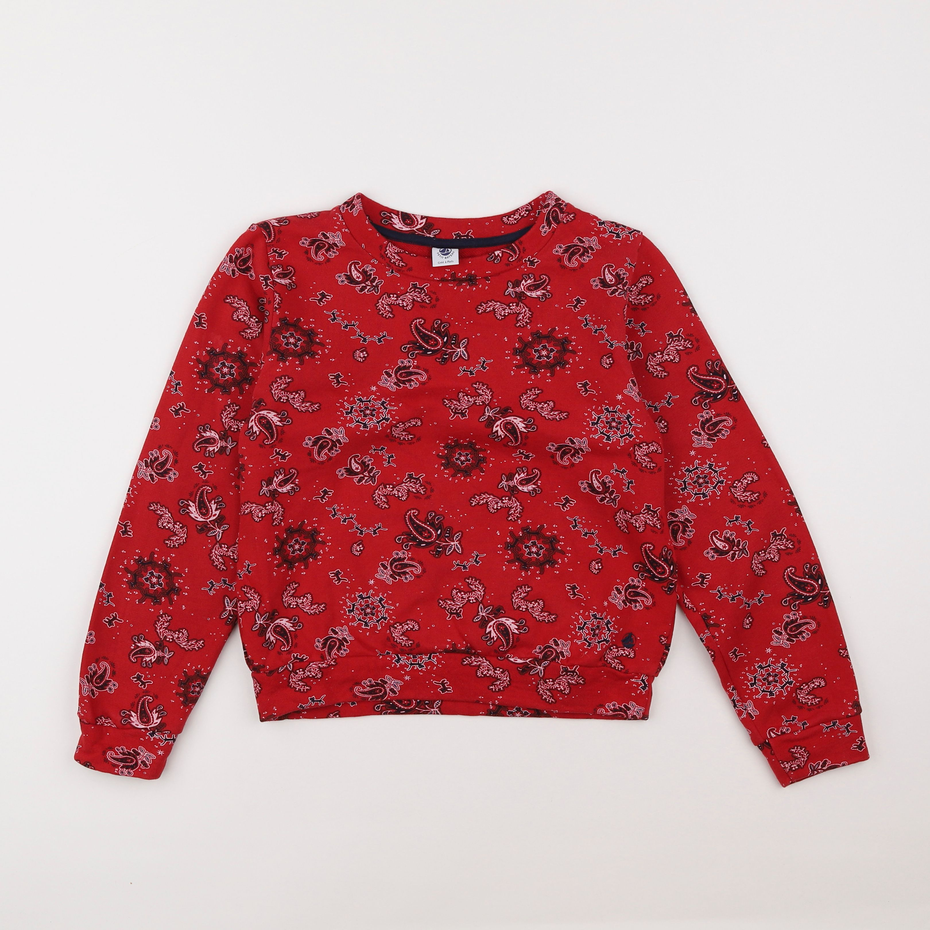 Petit Bateau - sweat rouge - 10 ans