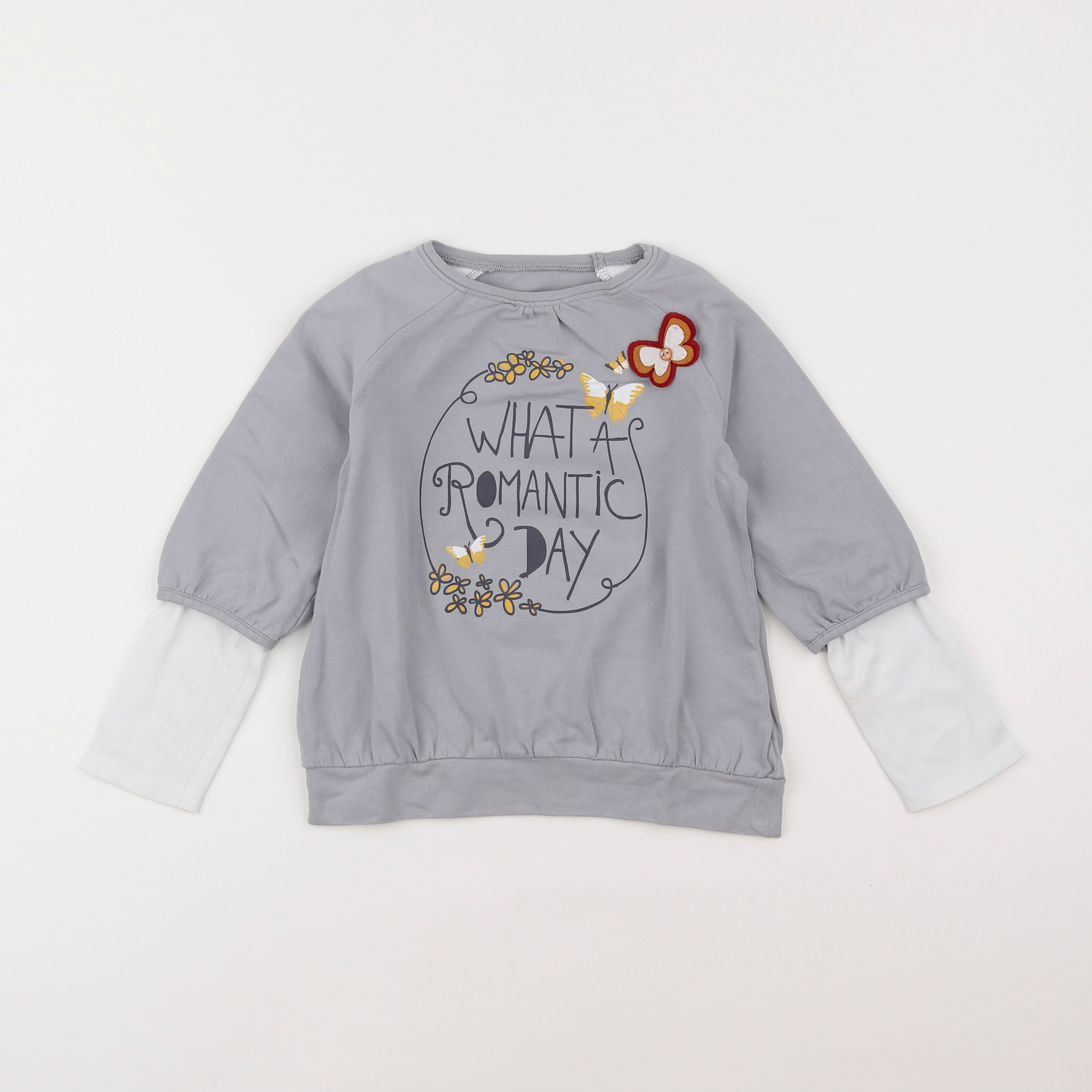 Vertbaudet - tee-shirt gris - 5 ans