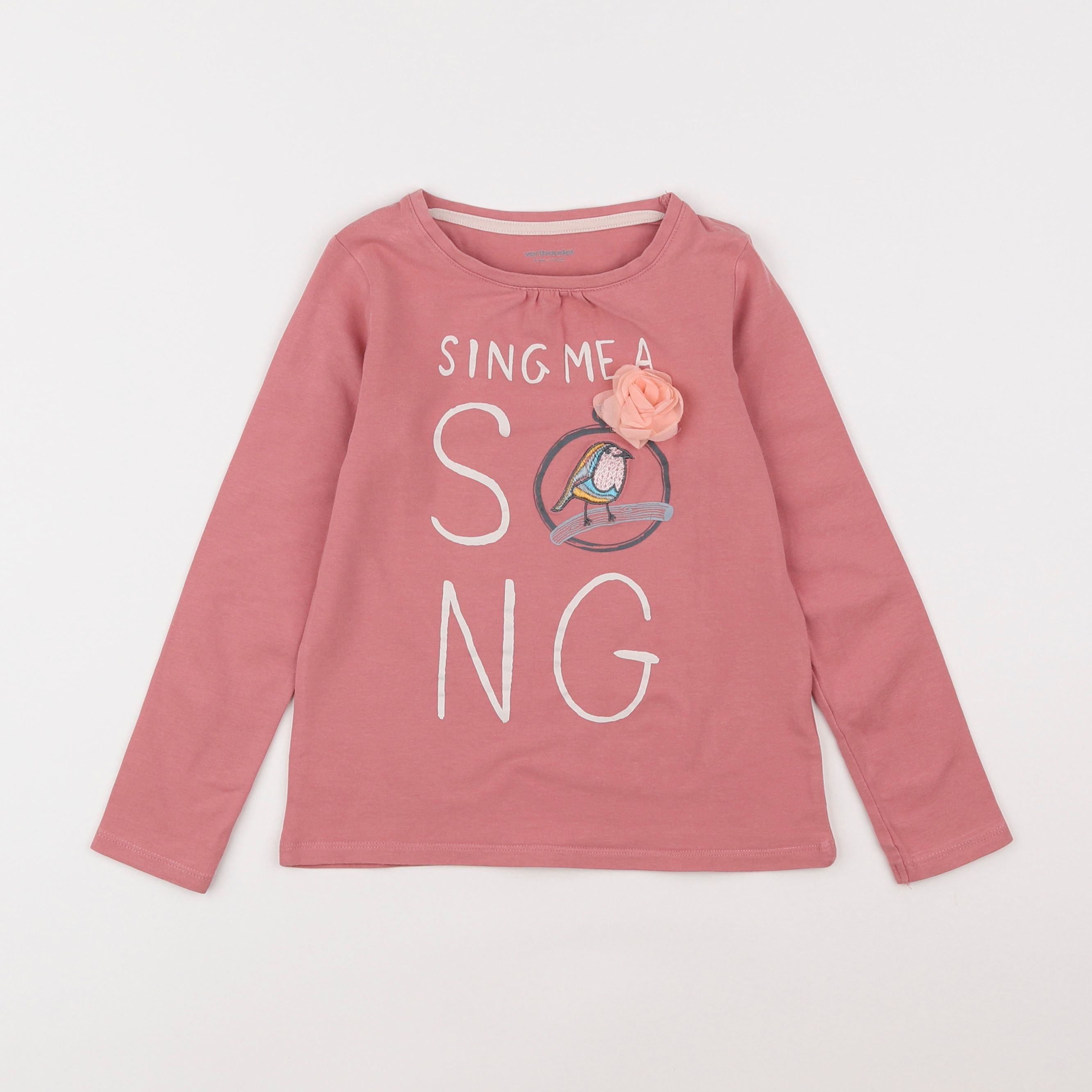 Vertbaudet - tee-shirt rose - 6 ans