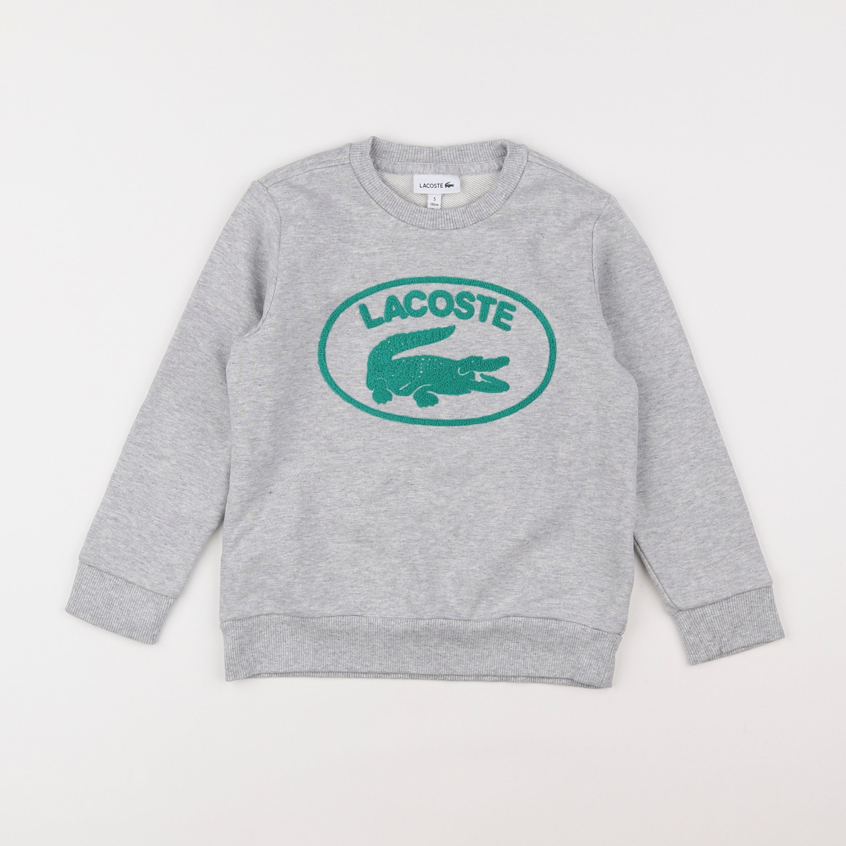 Lacoste - sweat gris - 5 ans