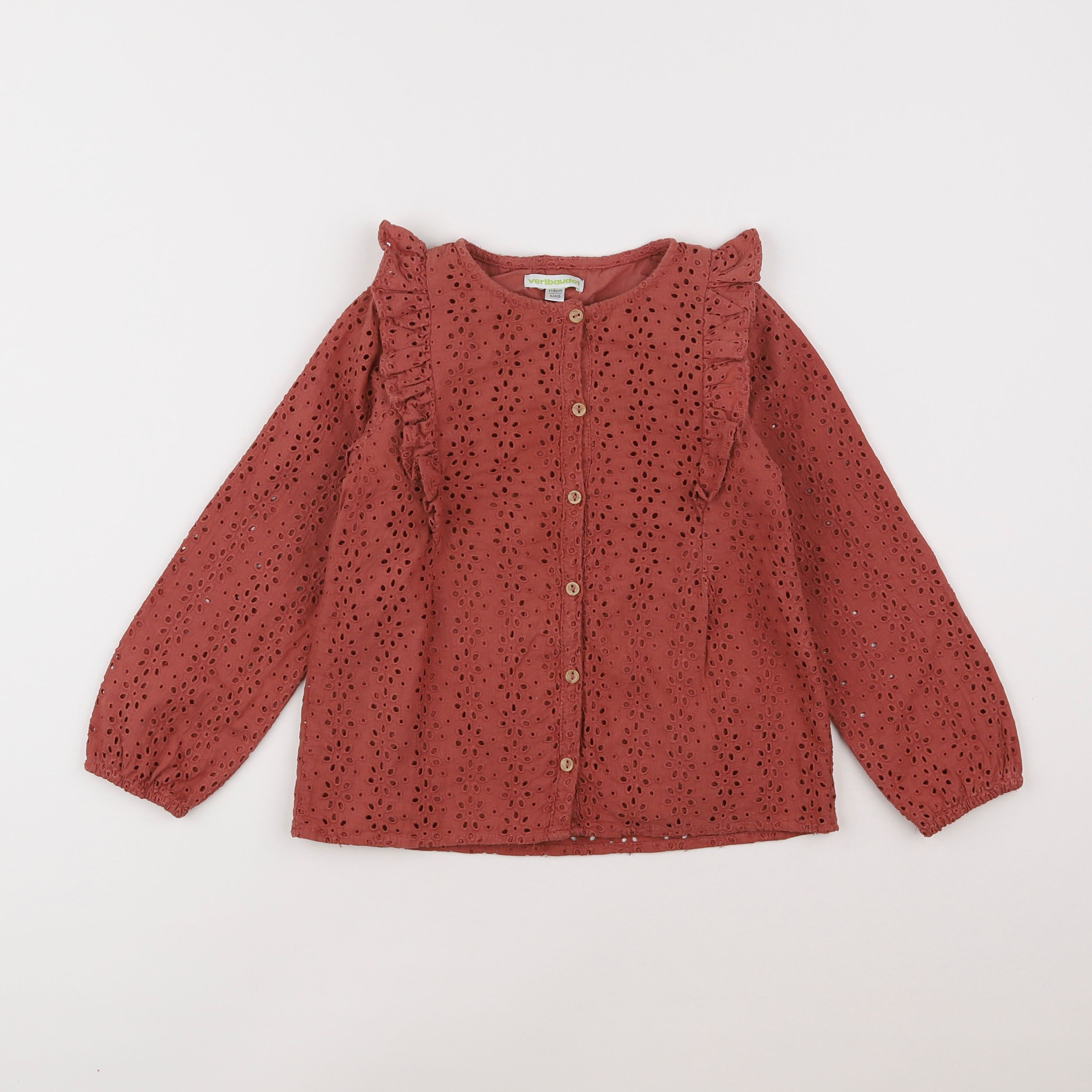 Vertbaudet - blouse rouge - 6 ans