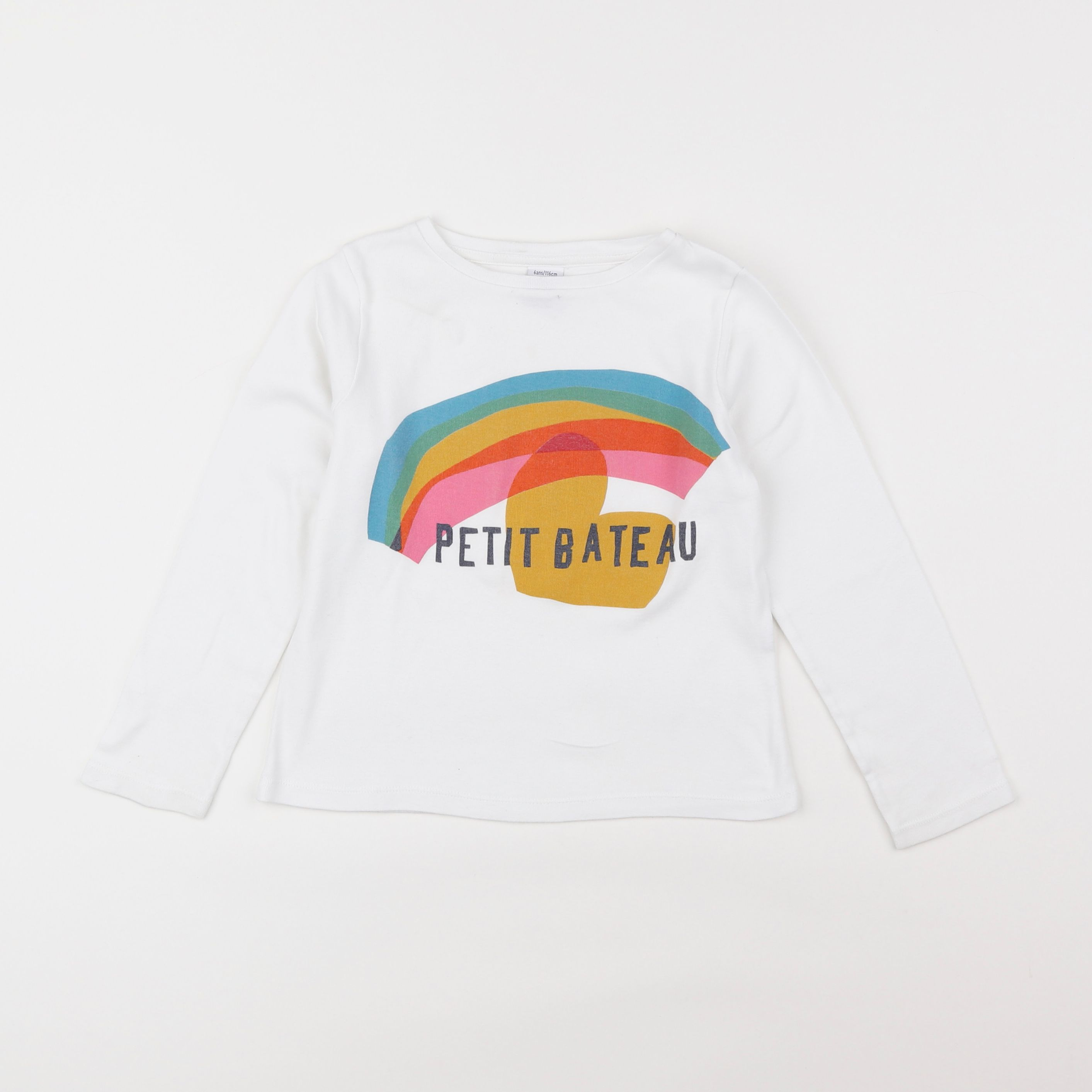 Petit Bateau - tee-shirt blanc - 6 ans