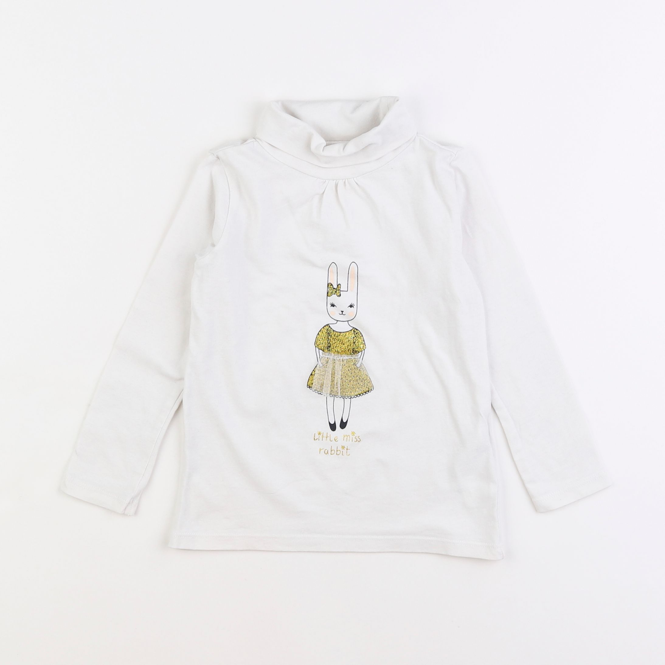 Vertbaudet - sous-pull blanc - 3 ans