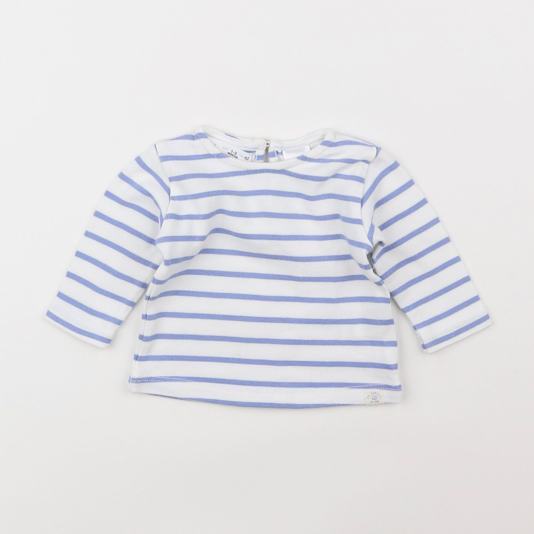 Zara - tee-shirt bleu - 1/3 mois