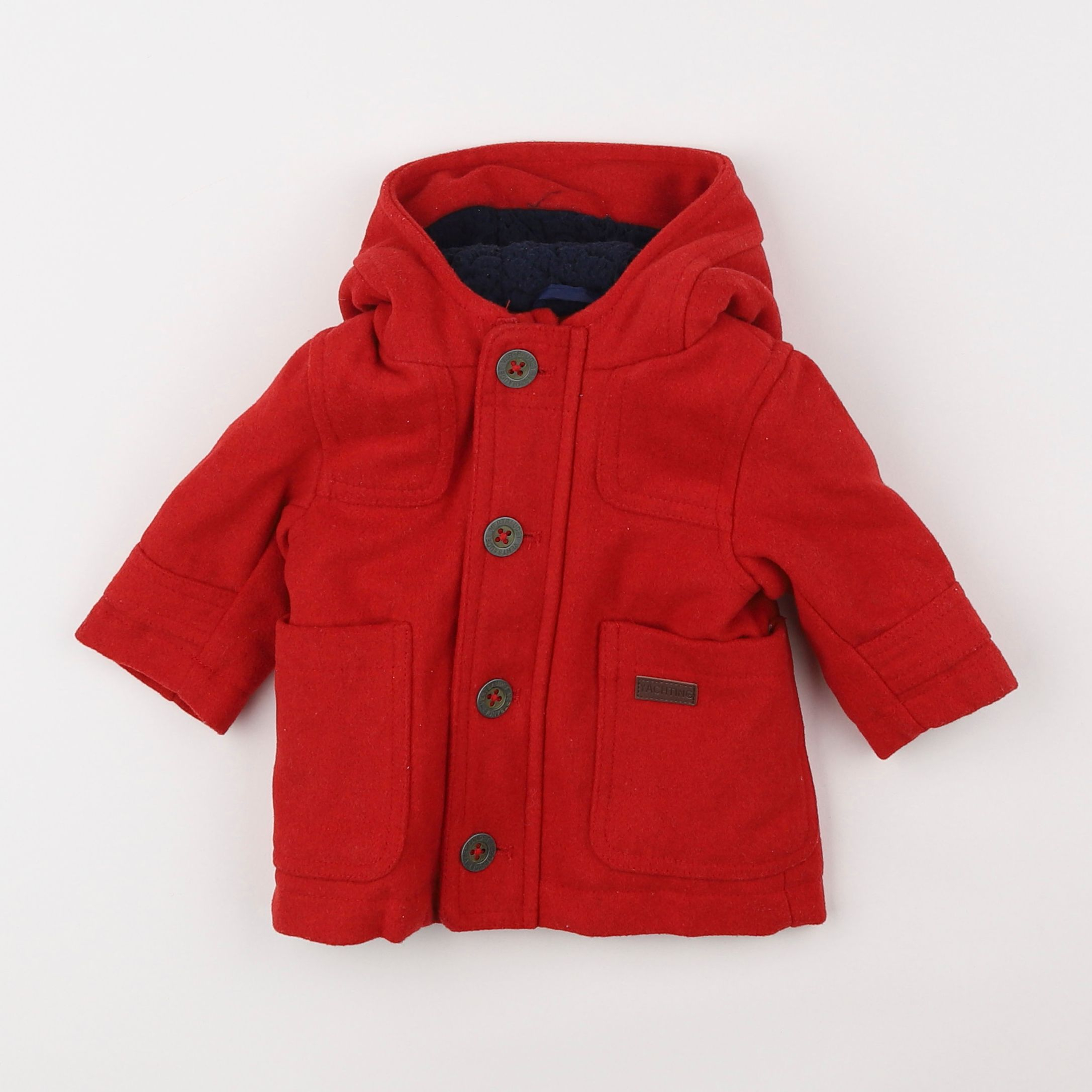 Vertbaudet - manteau rouge - 3 mois