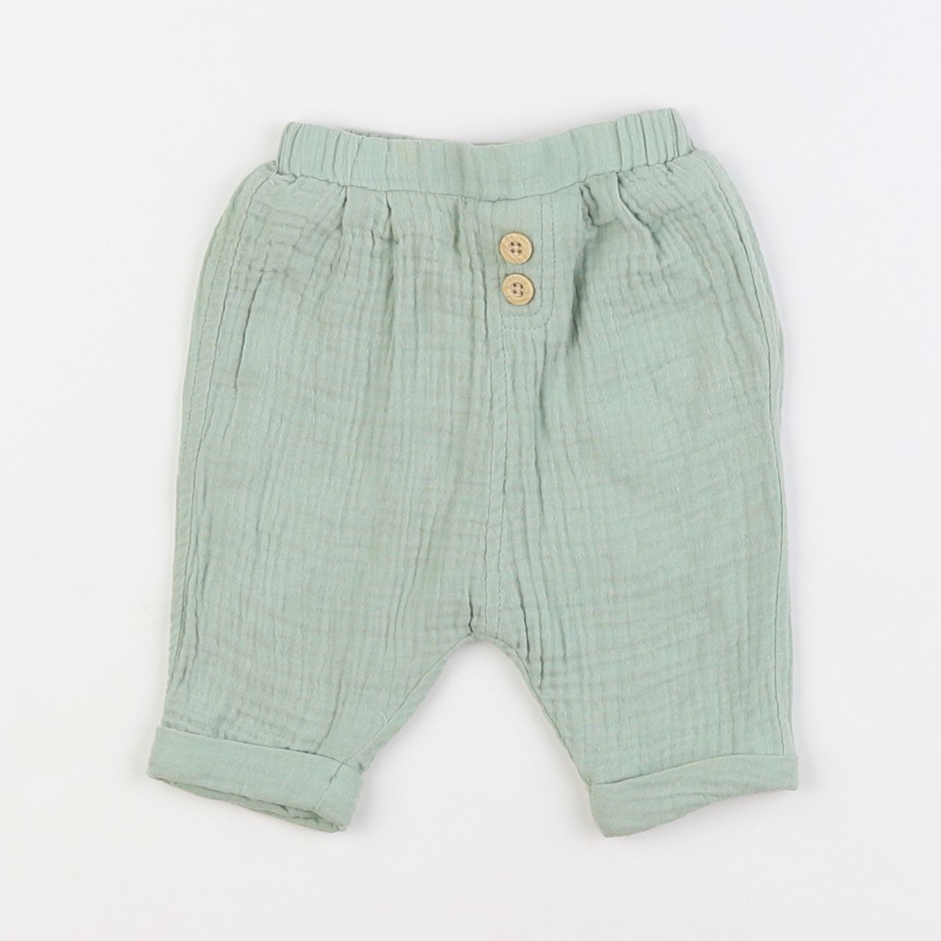 Vertbaudet - pantalon vert - 1 mois