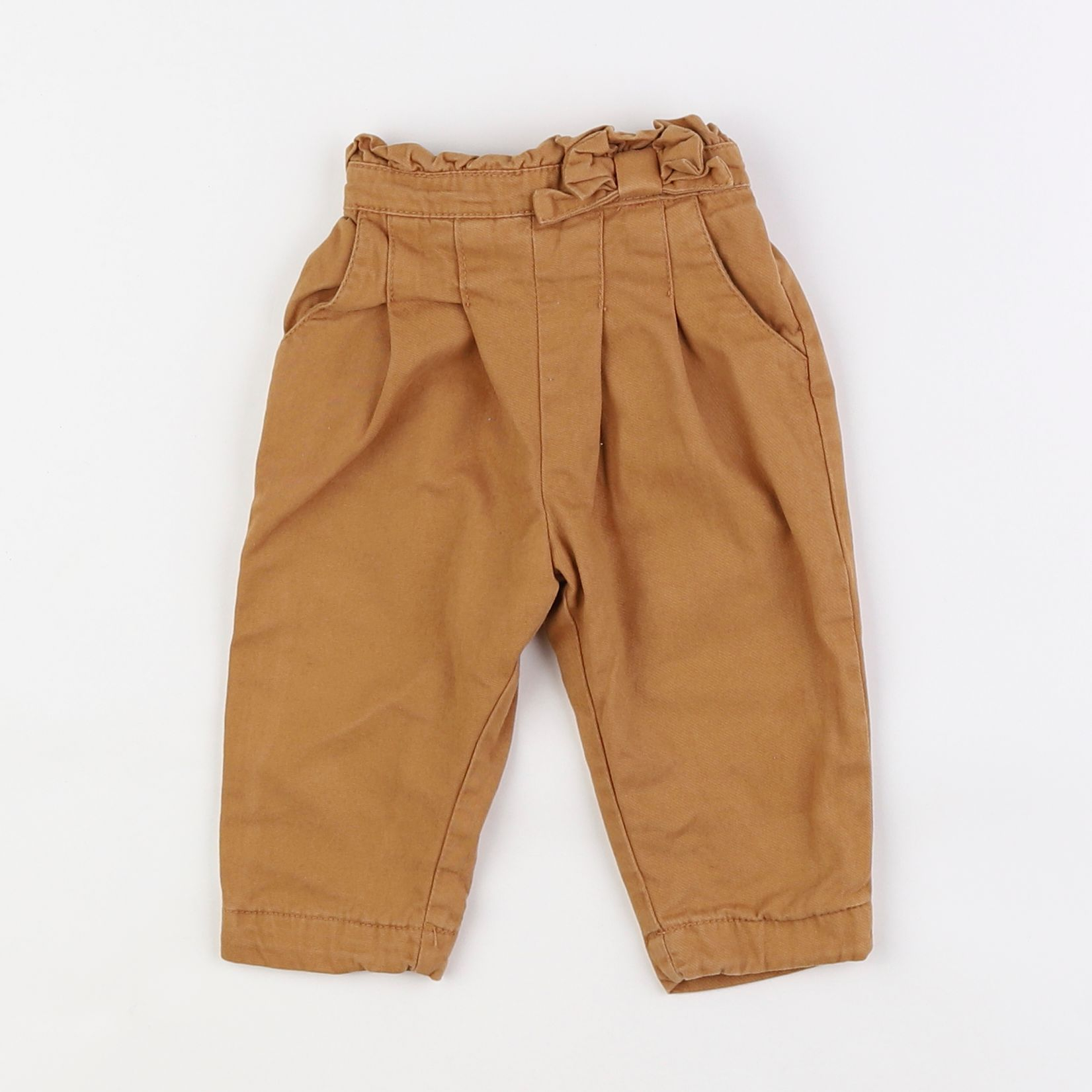 Vertbaudet - pantalon doublé marron - 6 mois