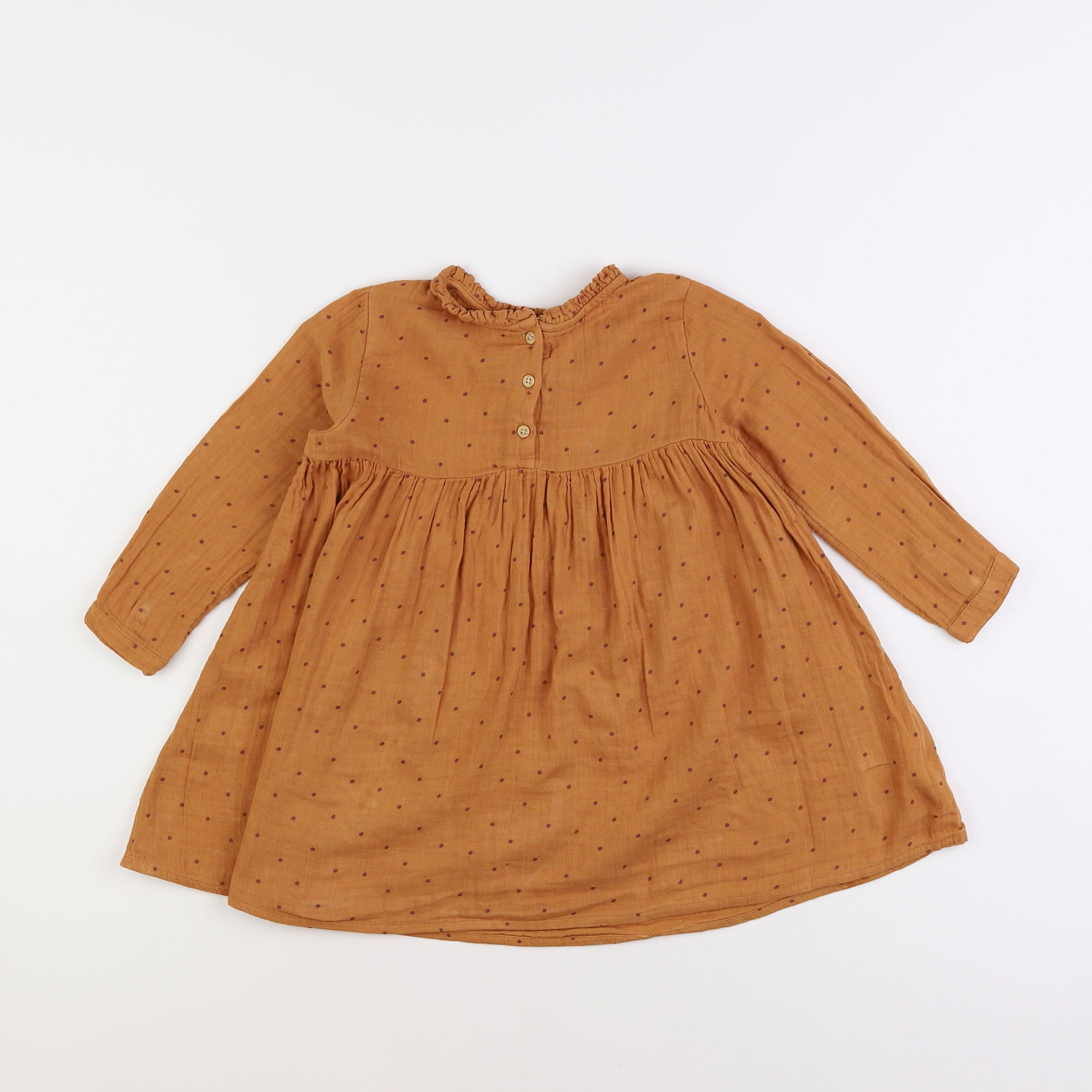 Vertbaudet - robe marron - 3 ans