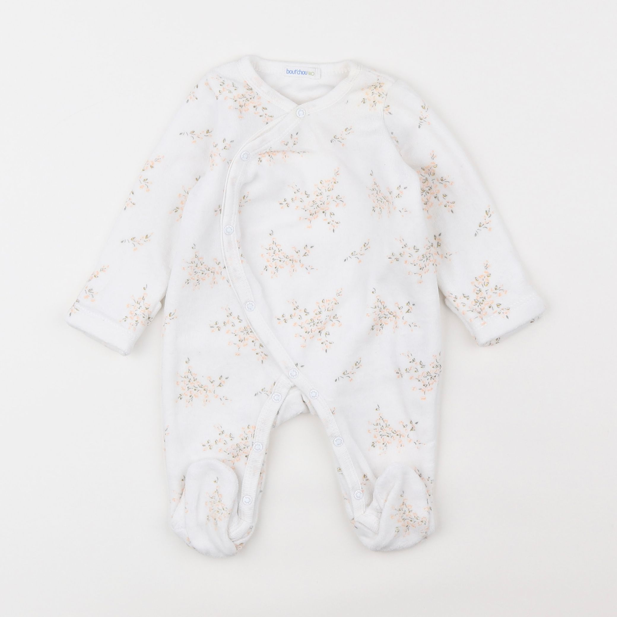 Boutchou - pyjama velours blanc - 1 mois