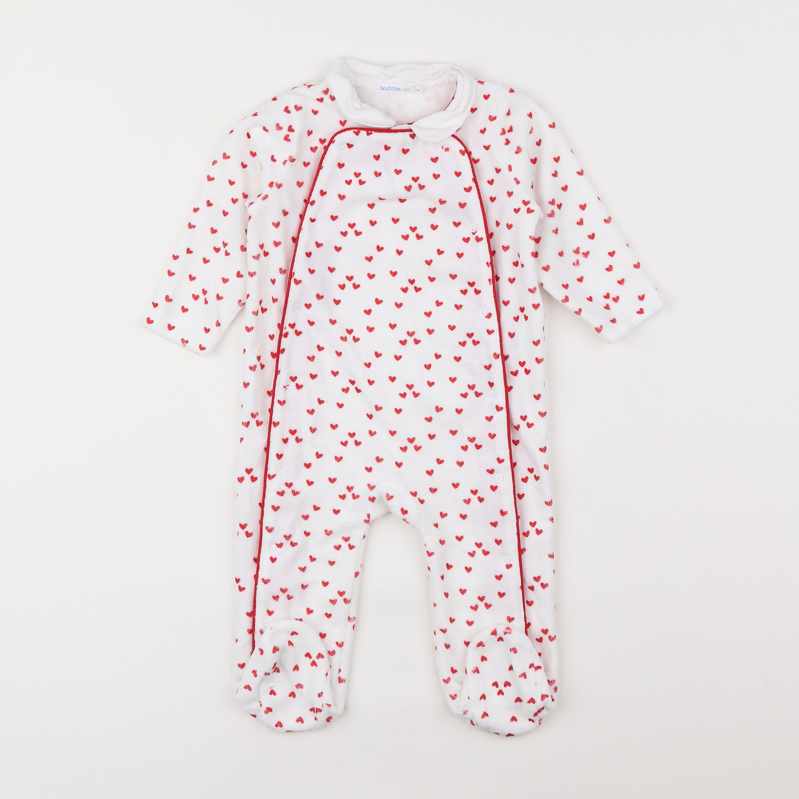 Boutchou - pyjama velours blanc - 9 mois