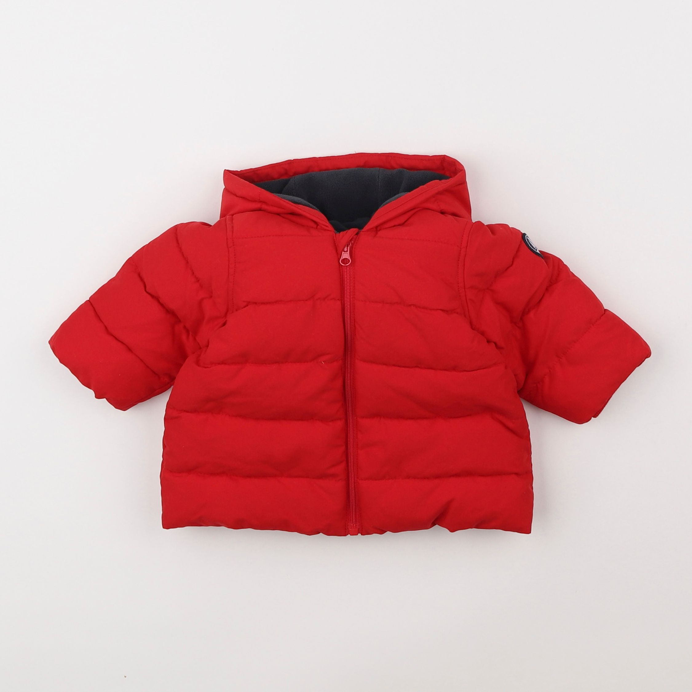 Petit Bateau - doudoune rouge - 3 mois