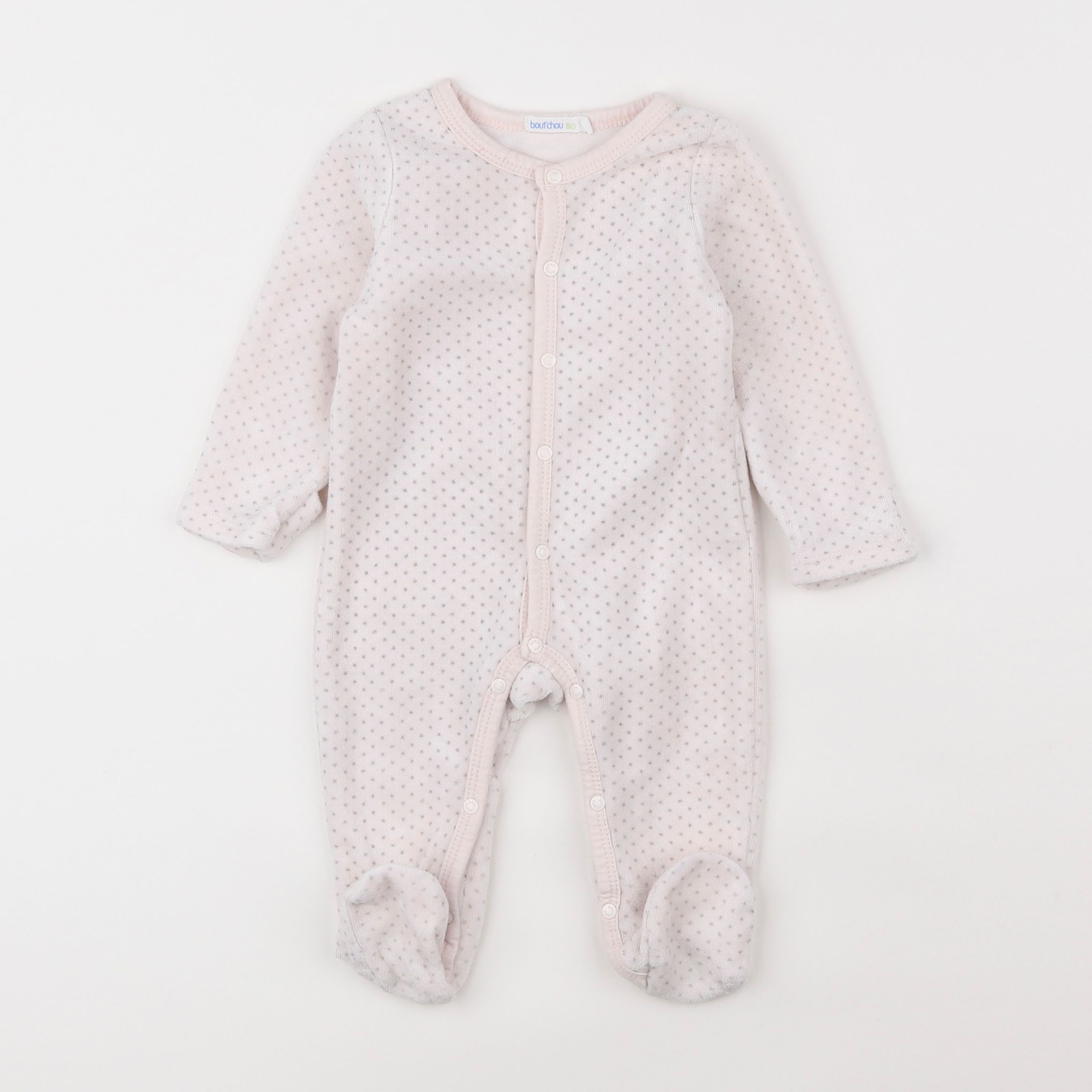 Boutchou - pyjama velours rose - 3 mois