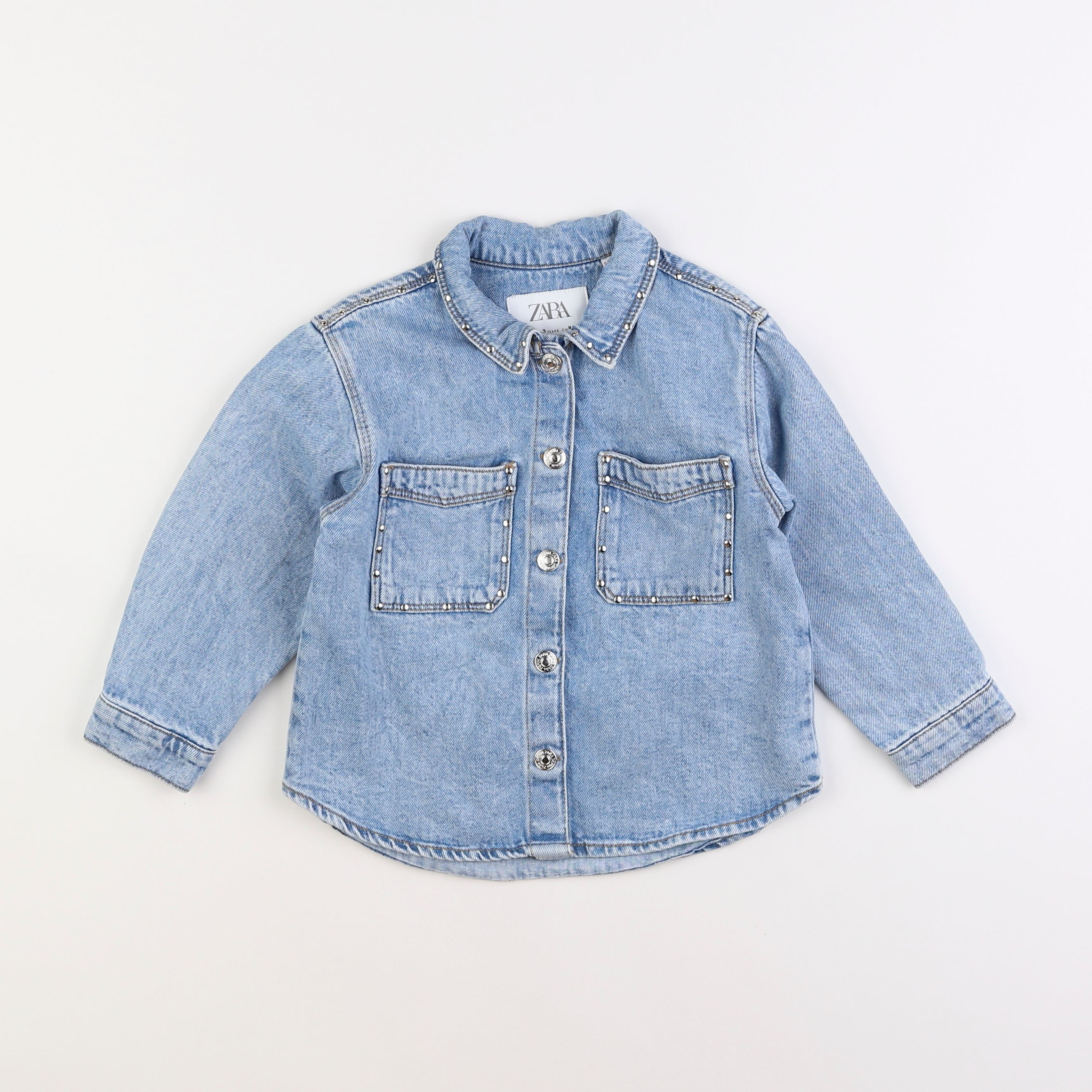 Zara - chemise bleu - 2/3 ans